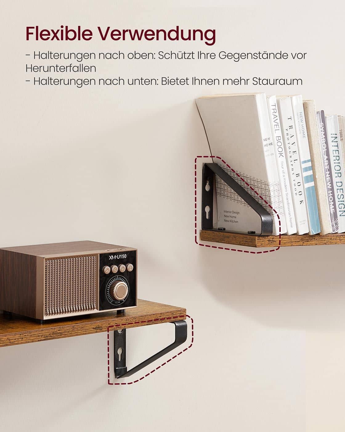 Industrie-Look Wandregale 3er Set