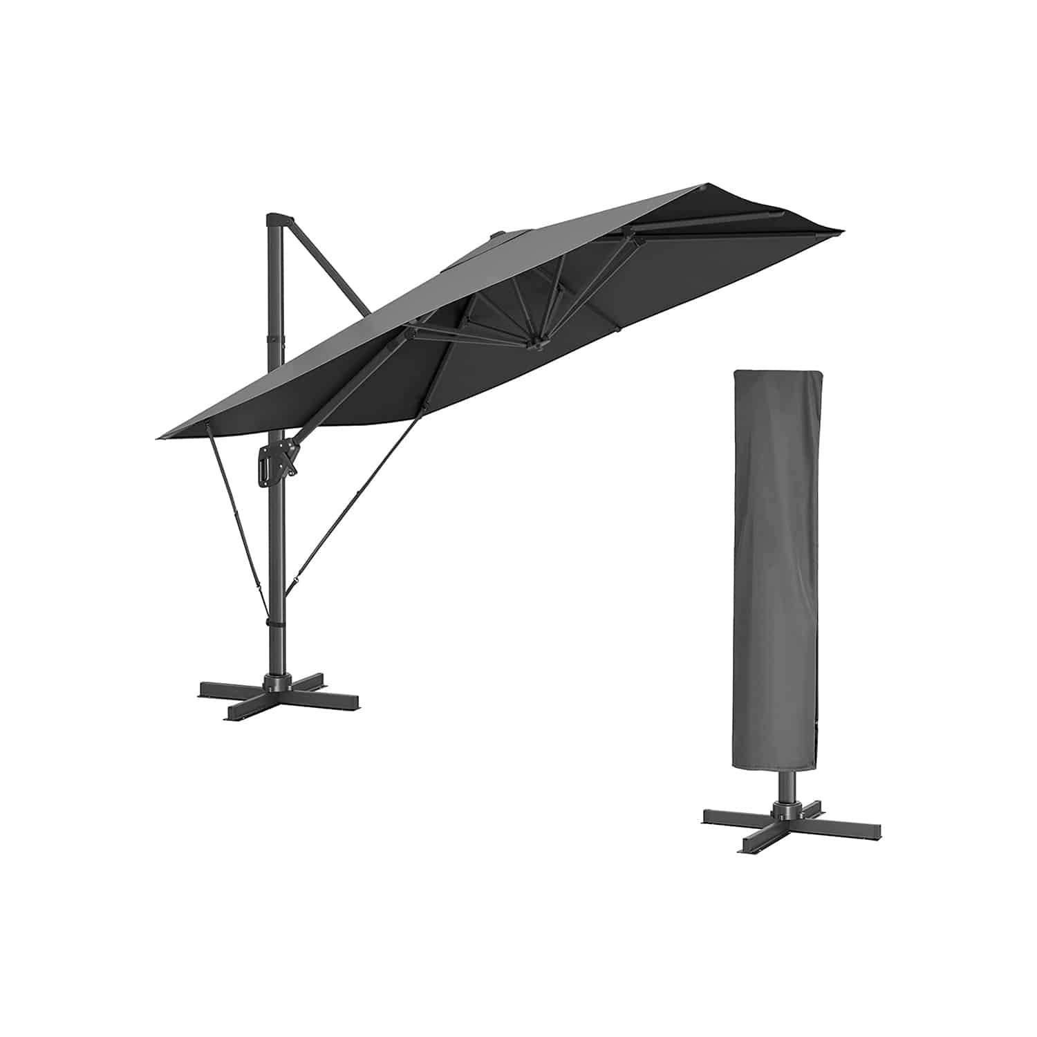 Sonnenschirm Ampelschirm grau Sonnenschirm Ampelschirm grau