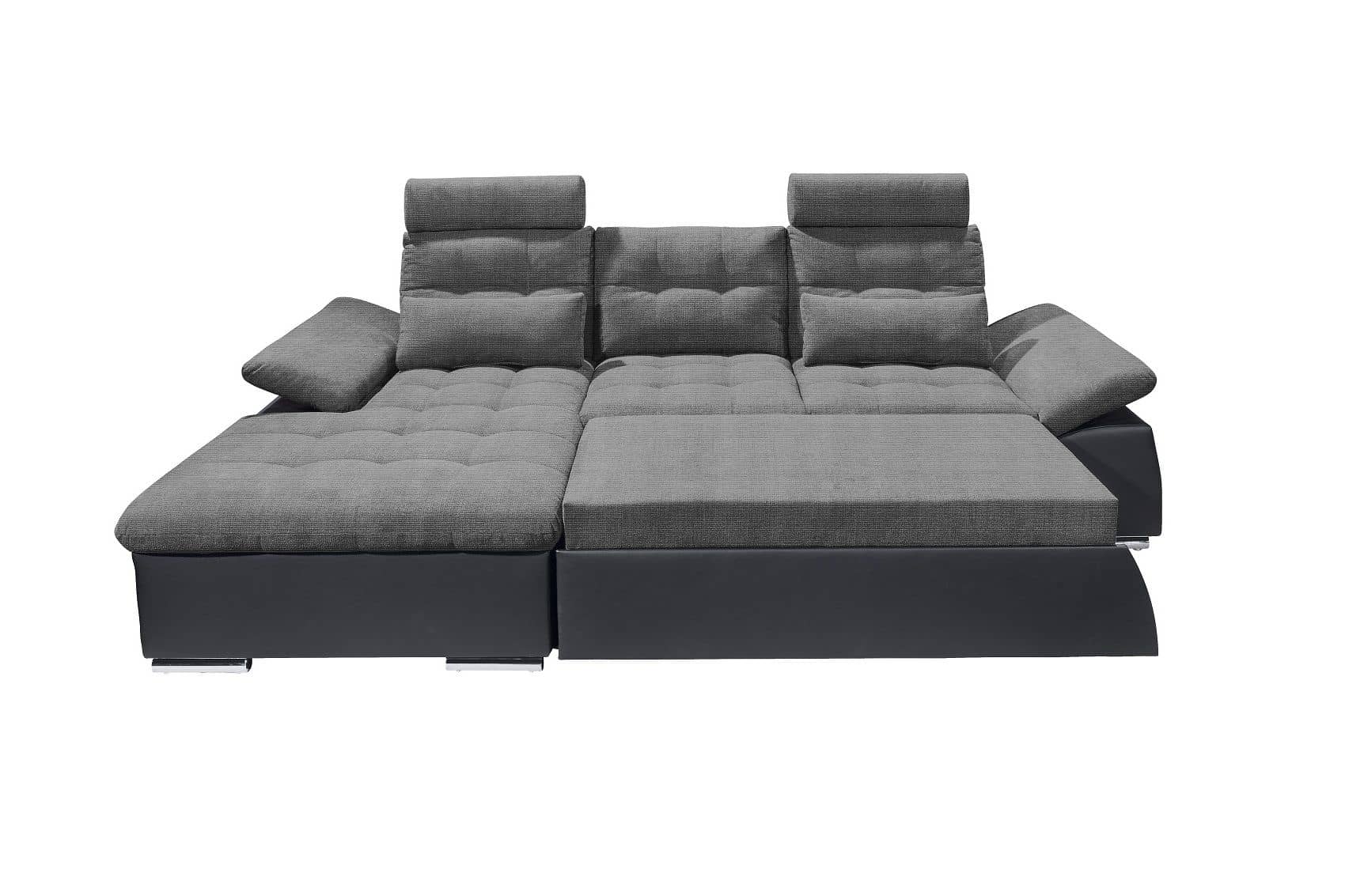 Ecksofa Jakarta Schwarz | Lawa – Modernes Sofa mit Schlaffunktion & verstellbaren Armlehnen Ecksofa Jakarta Schwarz | Lawa – Modernes Sofa mit Schlaffunktion & verstellbaren Armlehnen