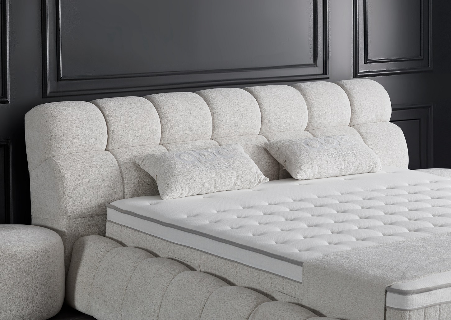 ABC Boxspringbett Claudi 140 x 200 – im Japandi-Stil ABC Boxspringbett Claudi 140 x 200 – im Japandi-Stil