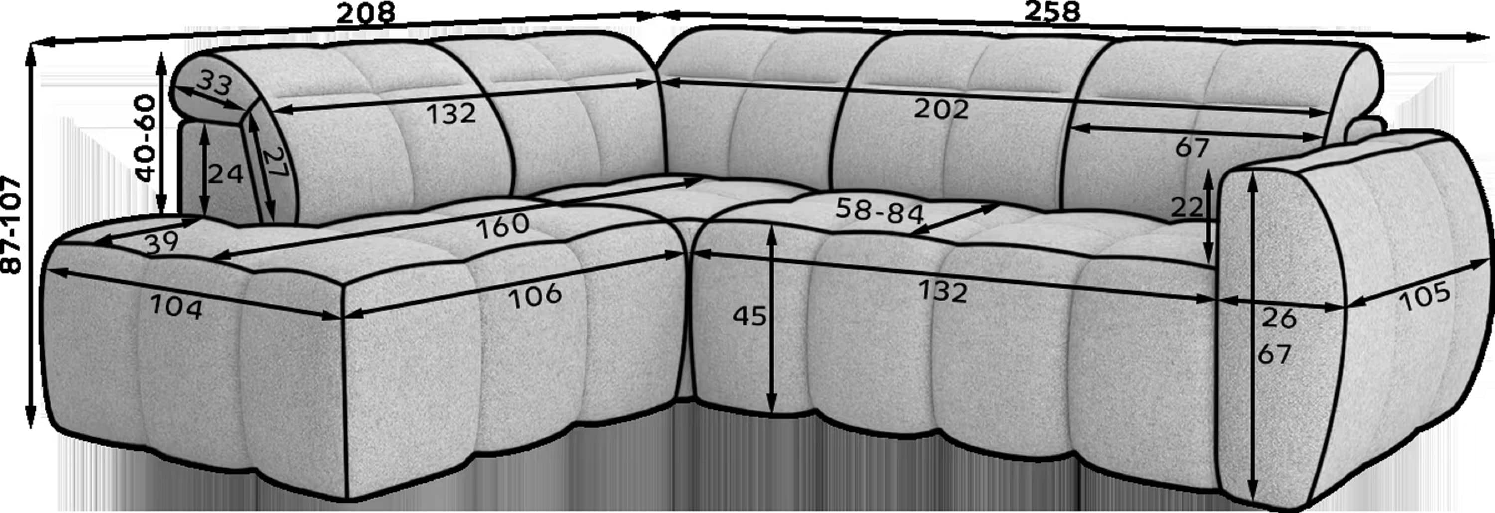 Sofa Falconn Xillar Braun links – Modernes Ecksofa mit elektrischem Sitzvorschub & Bettkasten Sofa Falconn Xillar Braun links – Modernes Ecksofa mit elektrischem Sitzvorschub & Bettkasten