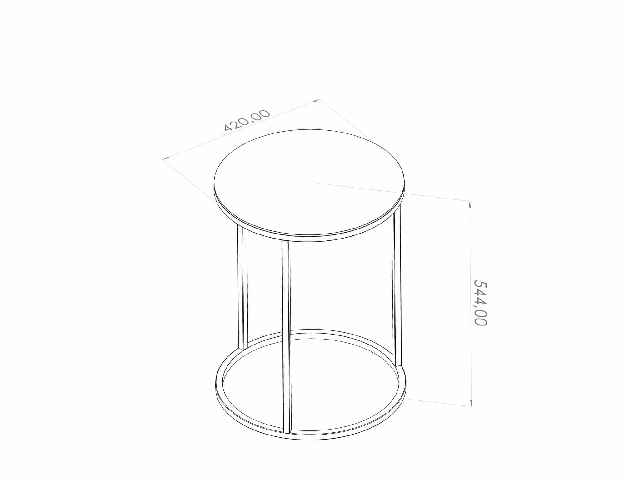 Alya Tekli - schwarz, Glass - Beistelltisch Alya Tekli - schwarz, Glass - Beistelltisch