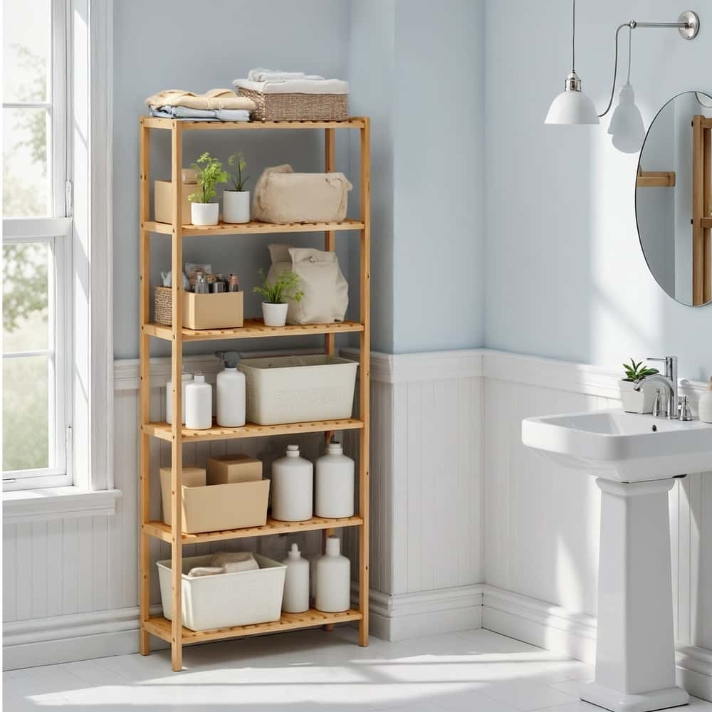 Schuhregal aus Bamboo, 6 Ebenen, Pflanzenständer Schuhregal aus Bamboo, 6 Ebenen, Pflanzenständer