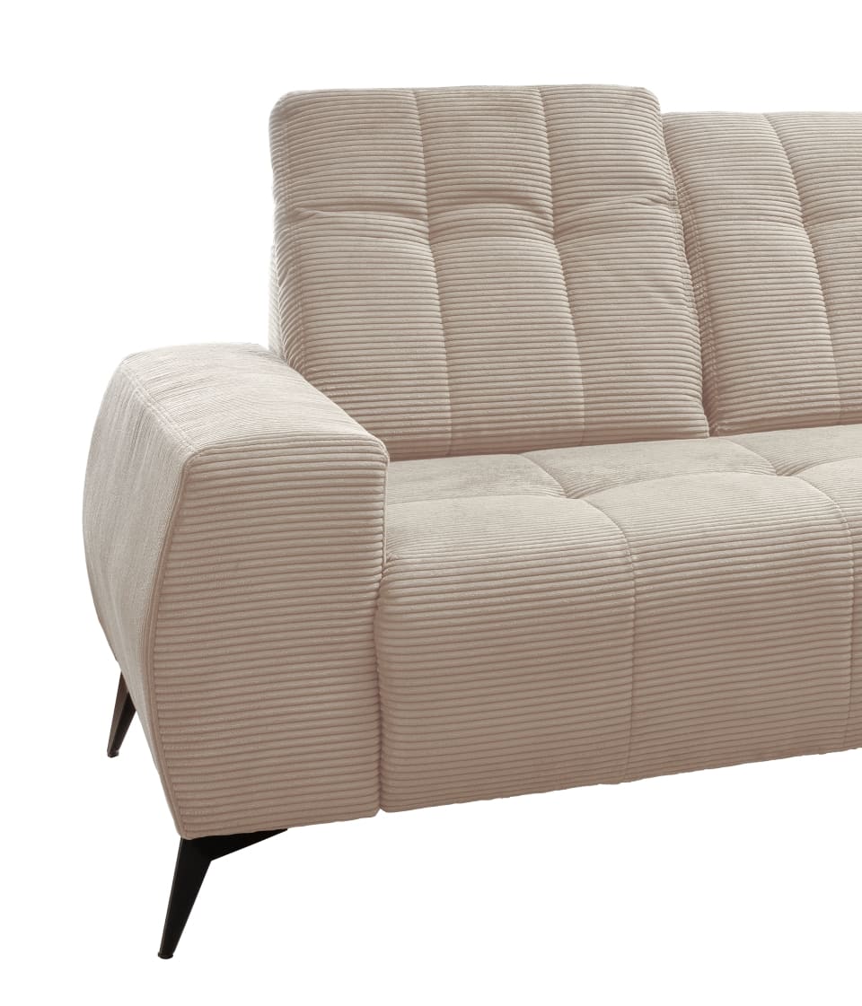 Ecksofa Sano von Benformato - Hochwertiges Cordsofa mit Elektrofunktion und verstellbaren Kopflehnen Ecksofa Sano von Benformato - Hochwertiges Cordsofa mit Elektrofunktion und verstellbaren Kopflehnen