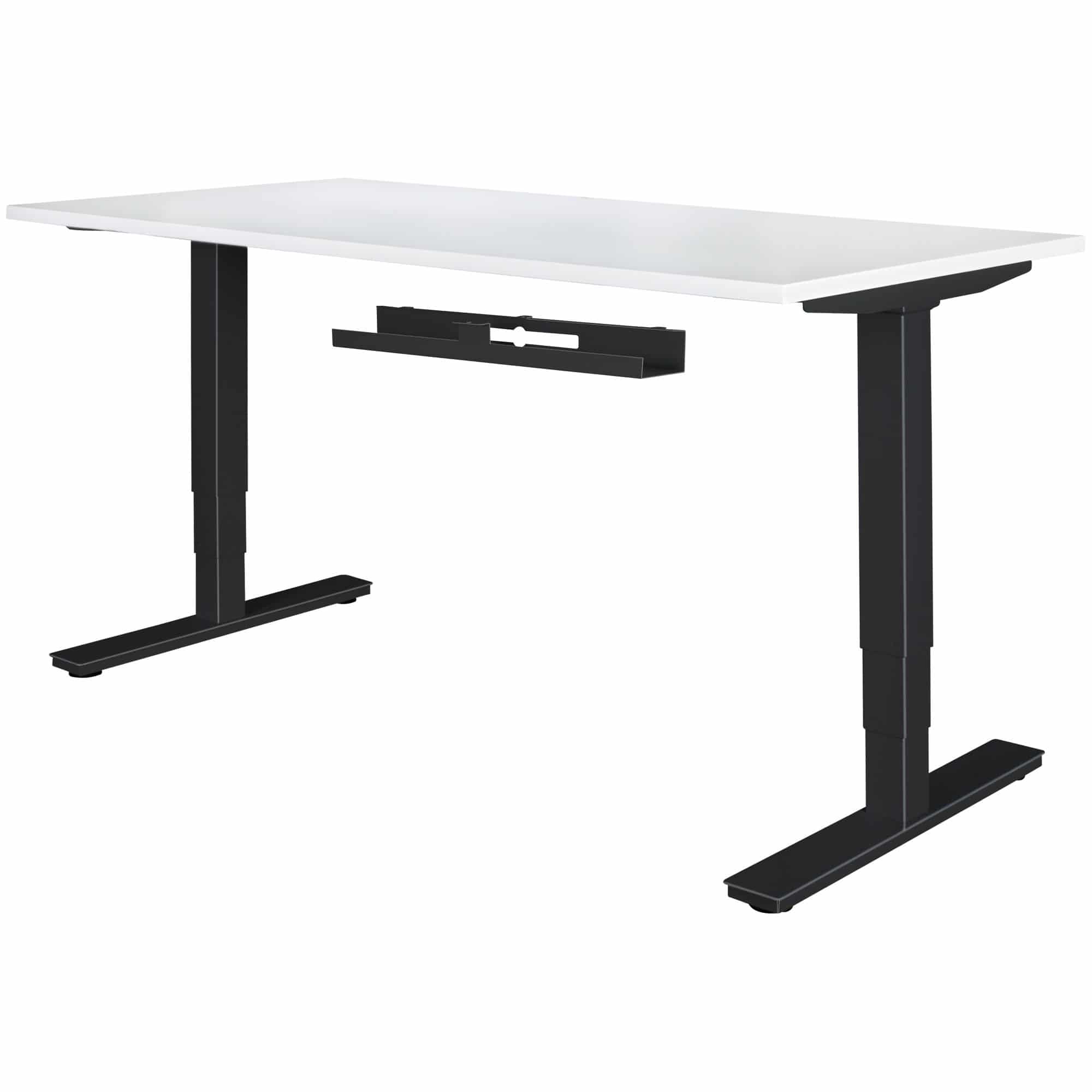 45399-AMSTYLE-Kabelkanal-80-cm-Schwarz_1 ® Kabelkanal Schreibtisch 80x7x13 cm breit Untertisch Kabelführung schwarz