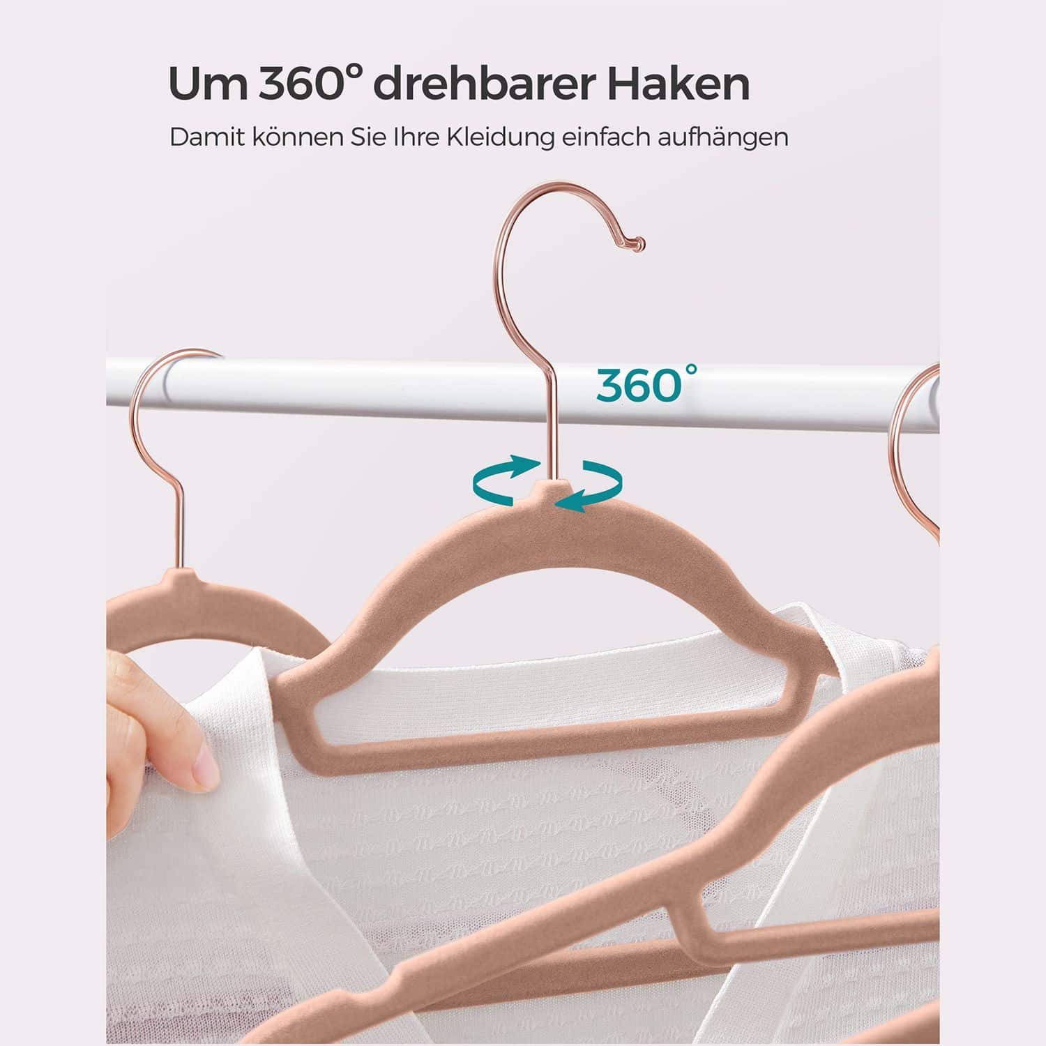 50er Set Samt-Kleiderbügel Hellgrün-CRF021LB50 50er Set Samt-Kleiderbügel Hellgrün-CRF021LB50