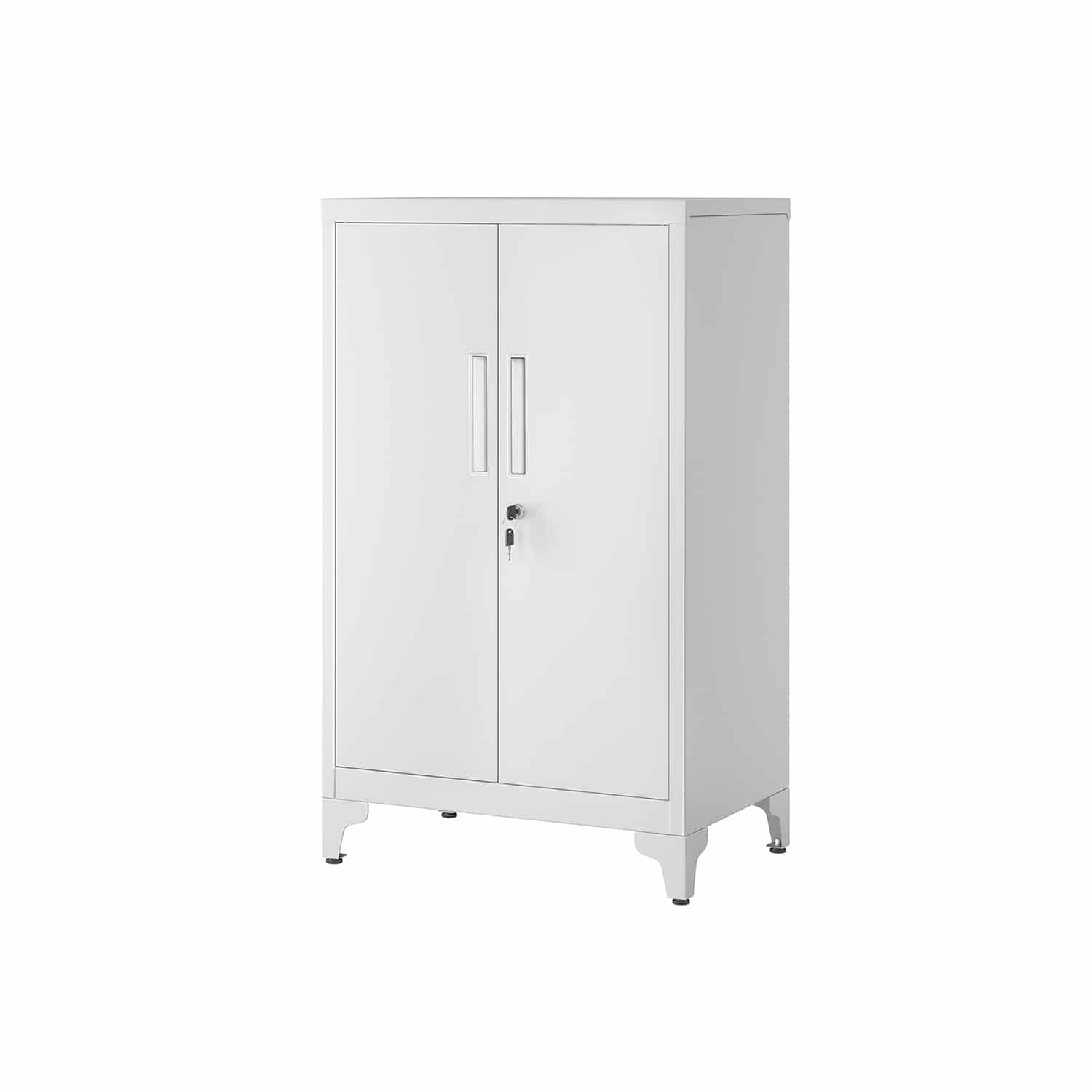 Aktenschrank abschließbar mit 2 Türen 40 x 60 x 90 cm mattgrau Aktenschrank abschließbar mit 2 Türen 40 x 60 x 90 cm mattgrau