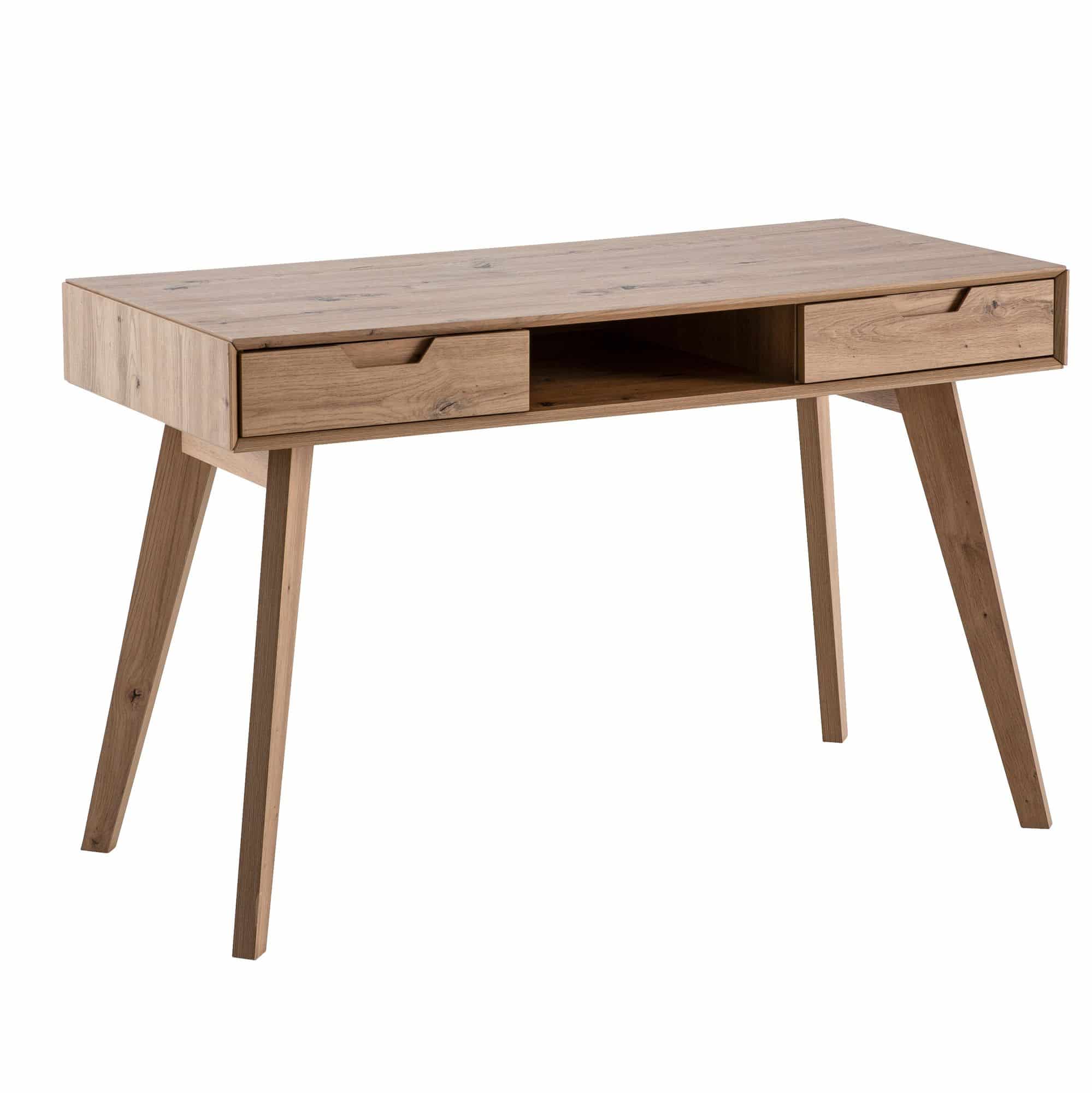 Schreibtisch 120x55x77 cm Eiche Dekor mit Stauraum Schreibtisch 120x55x77 cm Eiche Dekor mit Stauraum