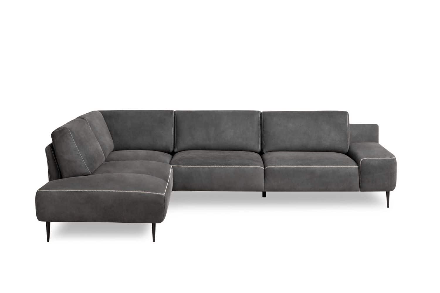 Echtleder Ecksofa Forma – Luxus Nubukleder Sofa für höchste Ansprüche - designwerk