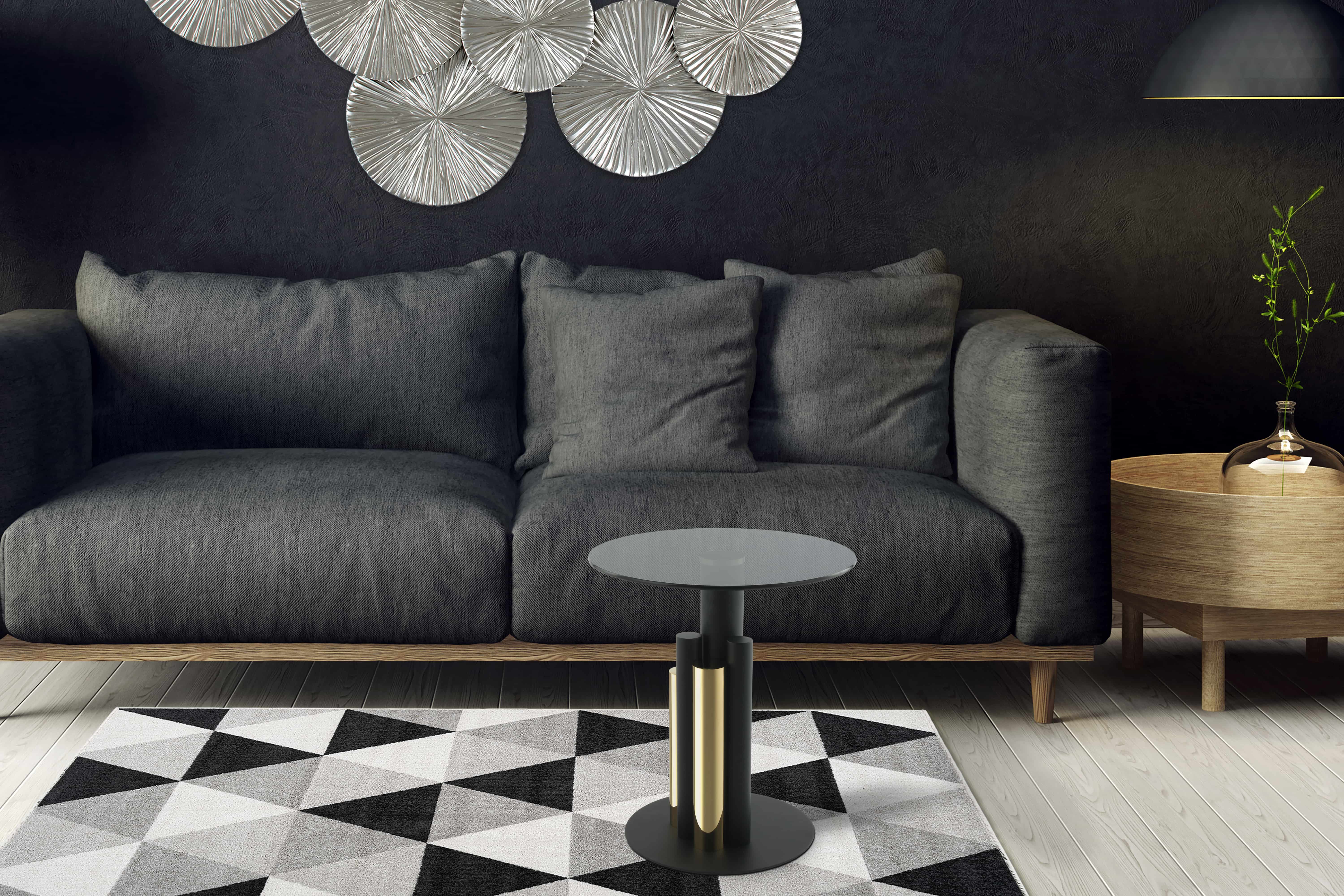 Beistelltisch Ontario 225 Silber / Klar Beistelltisch Ontario 225 Silber / Klar