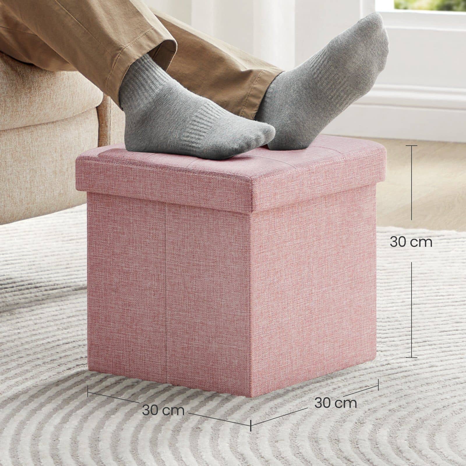 Sitzhocker, Sitzbank mit Stauraum, 30 x 30 cm