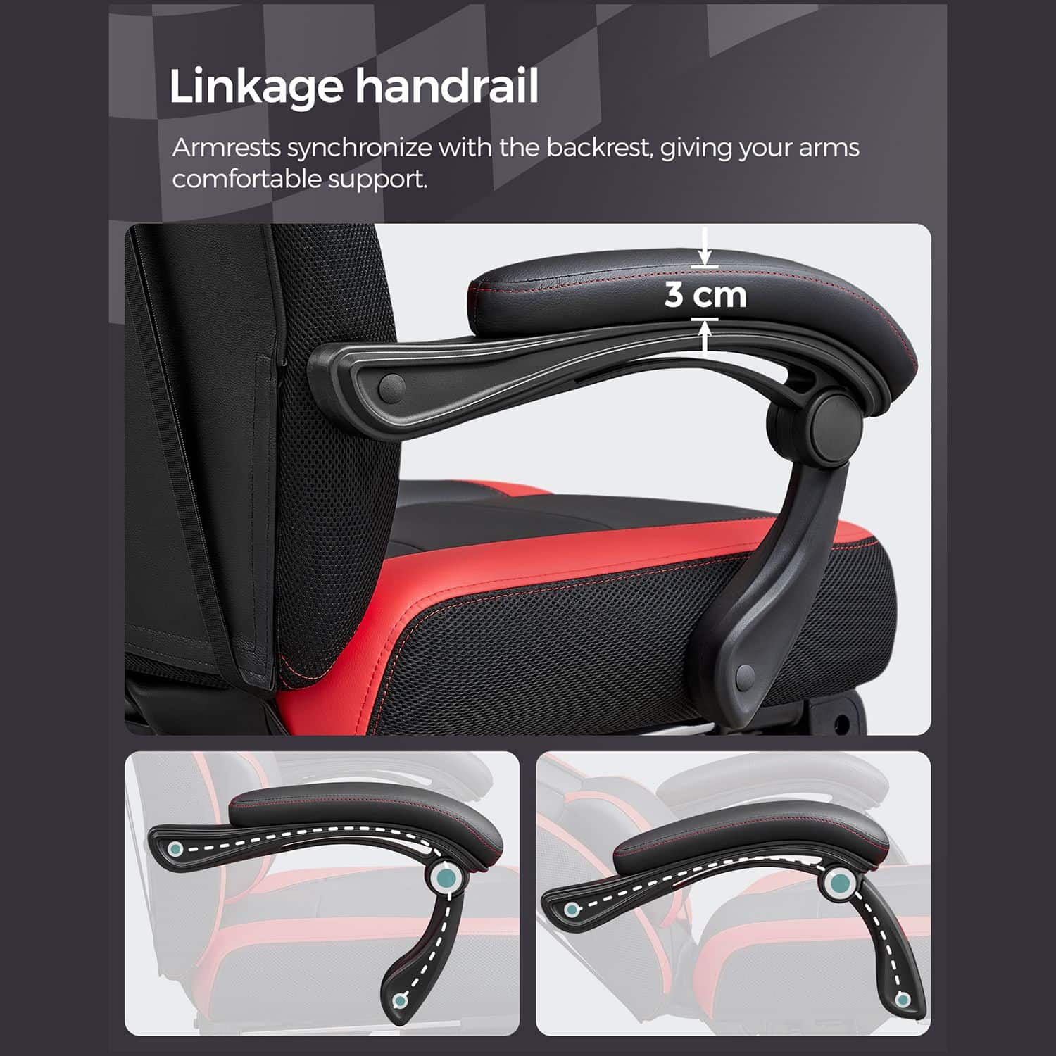 Gamingstuhl Kunstleder Schwarz-Rot-OBG77BR Gamingstuhl Kunstleder Schwarz-Rot-OBG77BR