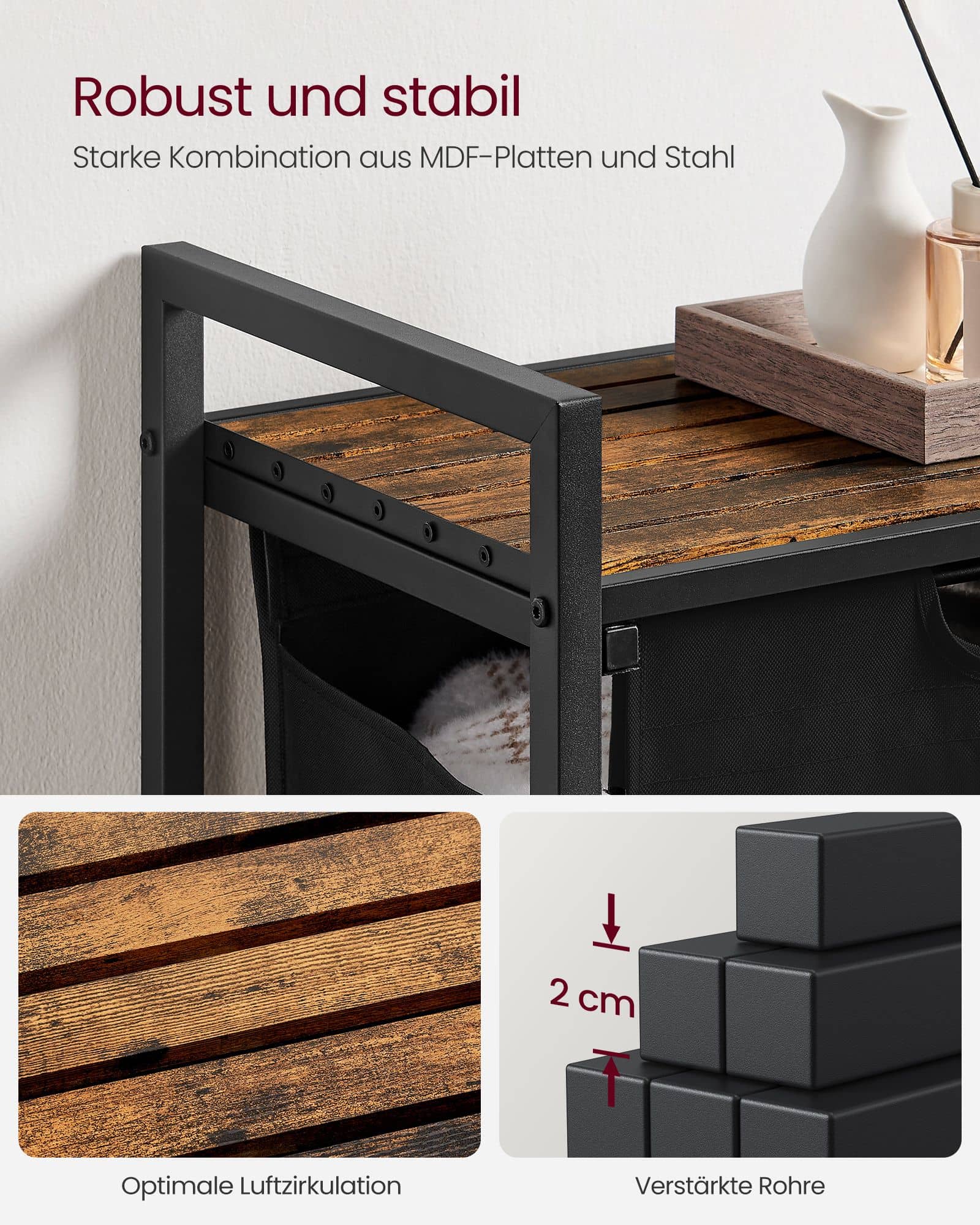 Wäschekorb mit ausziehbaren Wäschesäcken-B34BLH201B01 Wäschekorb mit ausziehbaren Wäschesäcken-B34BLH201B01