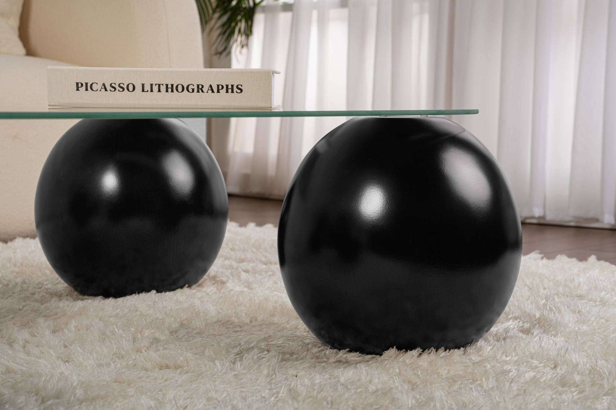 Evara - Schwarz, transparent - Couchtisch