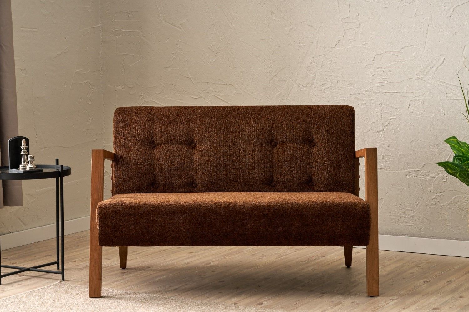 Kemer 2-Sitzer Sofa von MyHomelando – mit Buchenholzgestell & Chenille-Stoff Kemer 2-Sitzer Sofa von MyHomelando – mit Buchenholzgestell & Chenille-Stoff