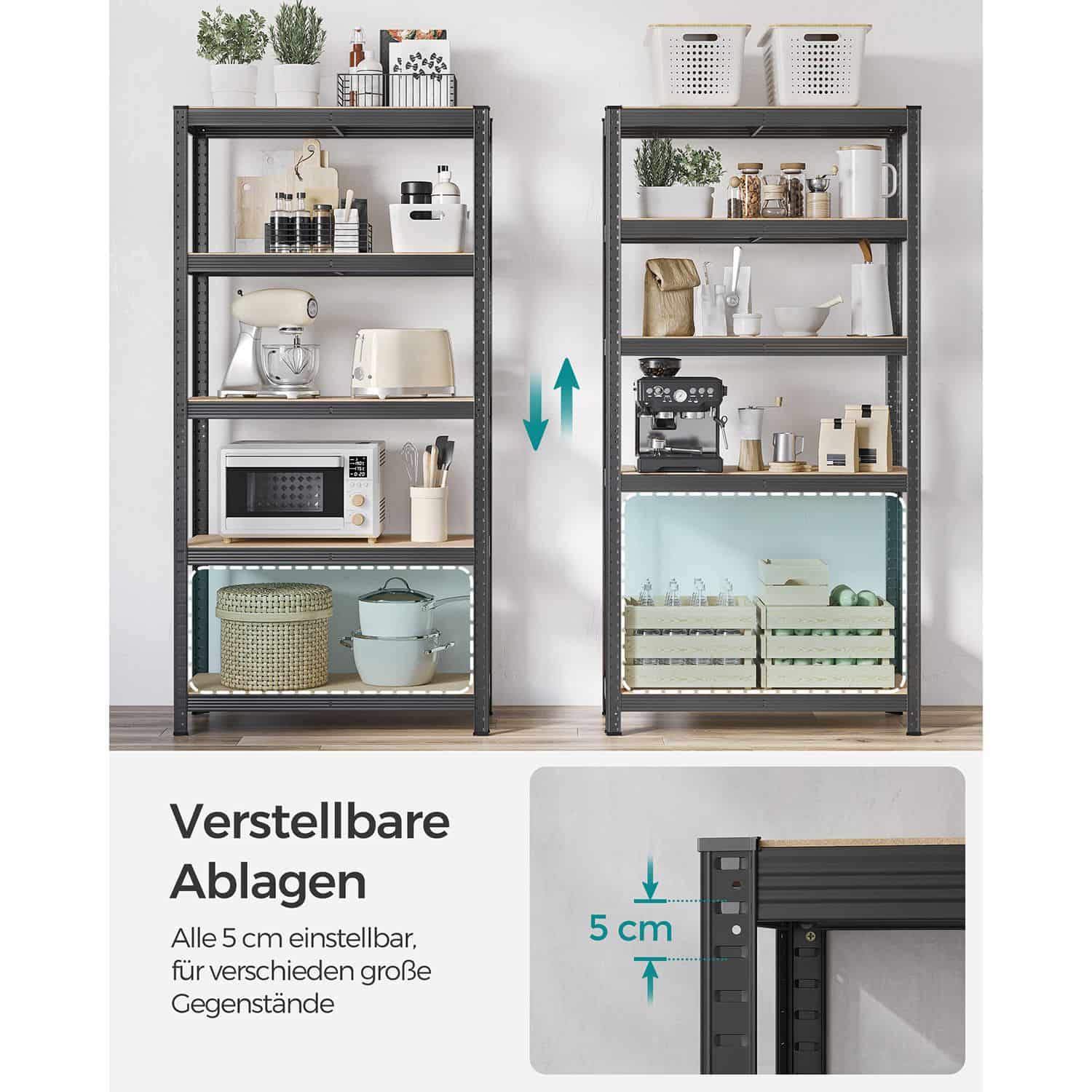 2er Set Kellerregal 180 cm hoch grau 2er Set Kellerregal 180 cm hoch grau