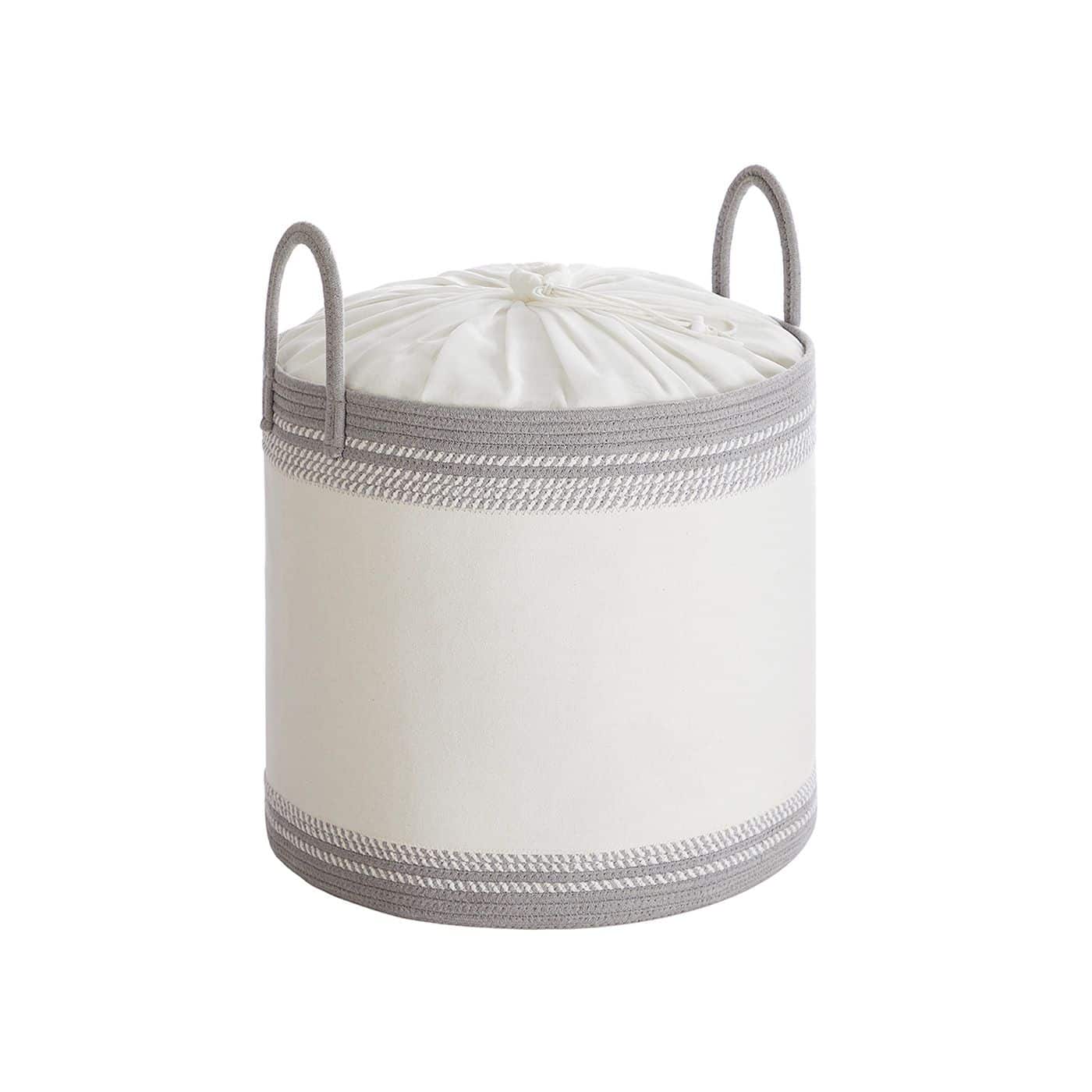 Wäschekorb 90 L mit Deckel & Griff – Taubengrau Wäschekorb 90 L mit Deckel & Griff – Taubengrau