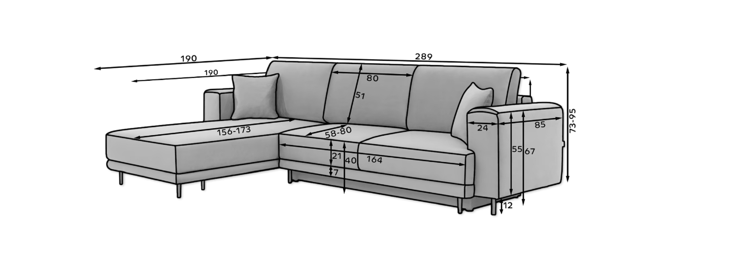 Ecksofa Baria – Schlaffunktion, Stauraum und pflegeleichter Stoff