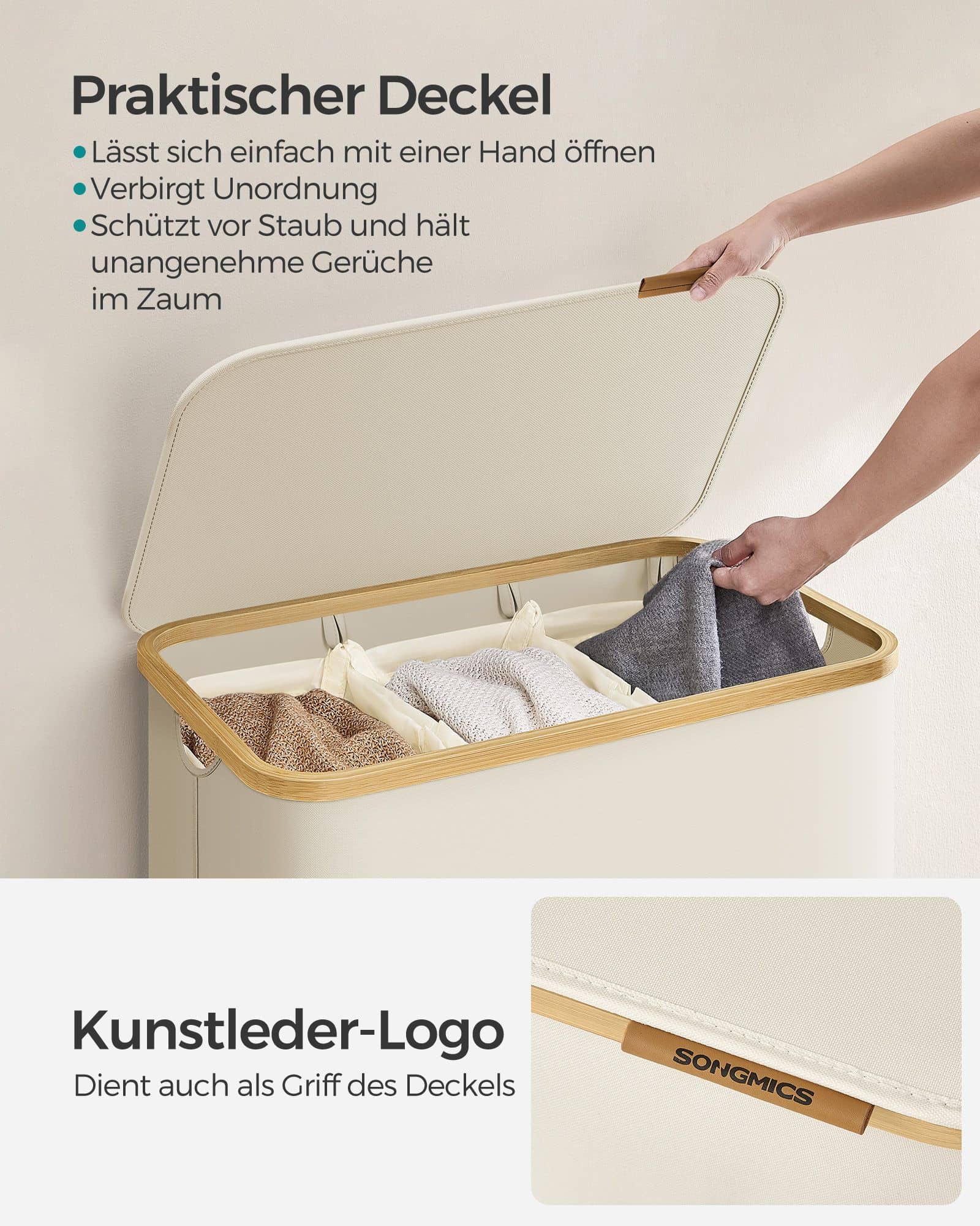 Wäschekorb mit Deckel 150 Liter Wäschekorb mit Deckel 150 Liter