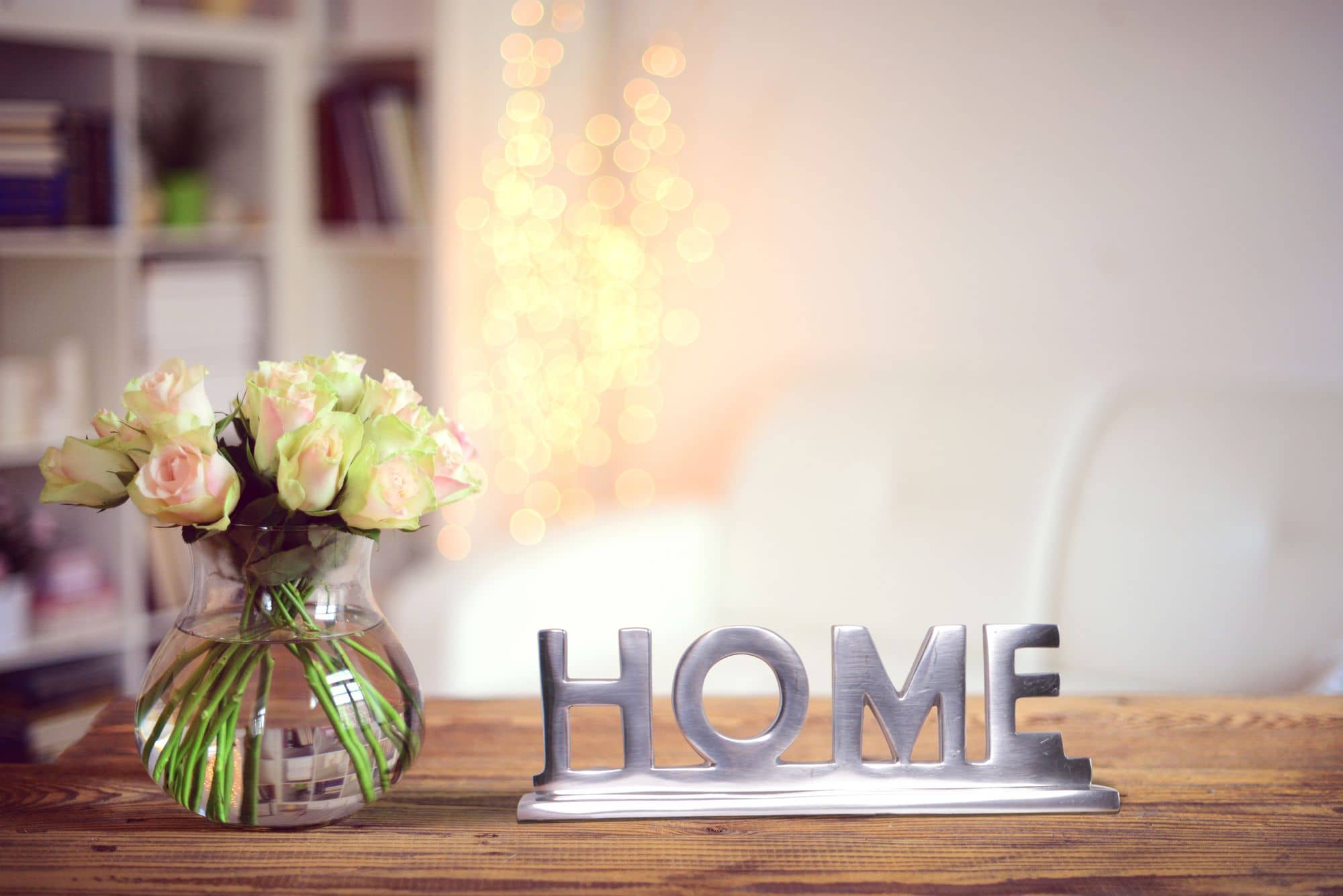 41681-WOHNLING-Home-Deko-Schriftzug-Design-Wohnzimm Home Deko Schriftzug Design Wohnzimmer Ess-Tisch- Dekoration Wohnung Alu Aluminium Wohndeko Silber 22 cm