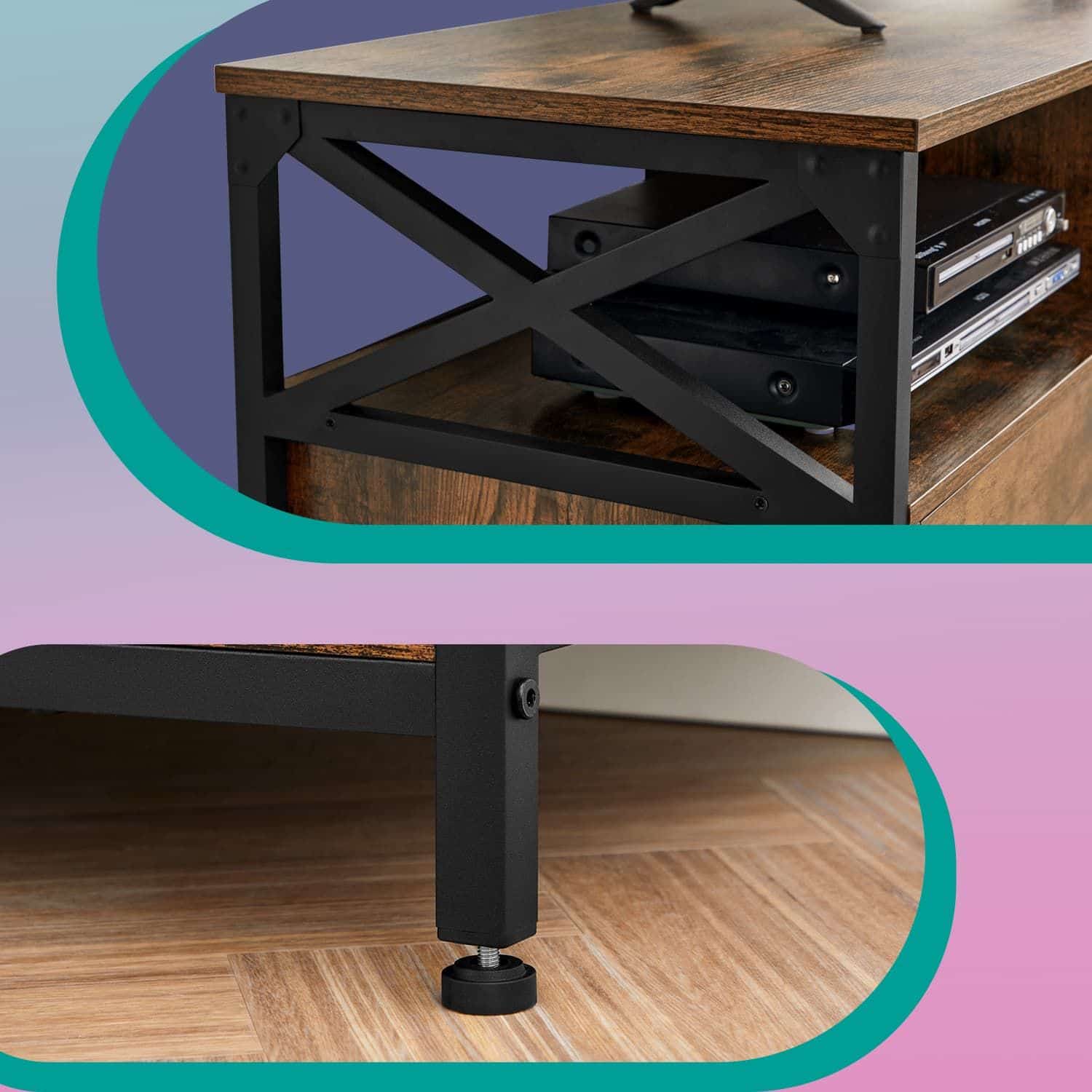 Industriestil TV-Schrank mit 3 Schubladen Industriestil TV-Schrank mit 3 Schubladen