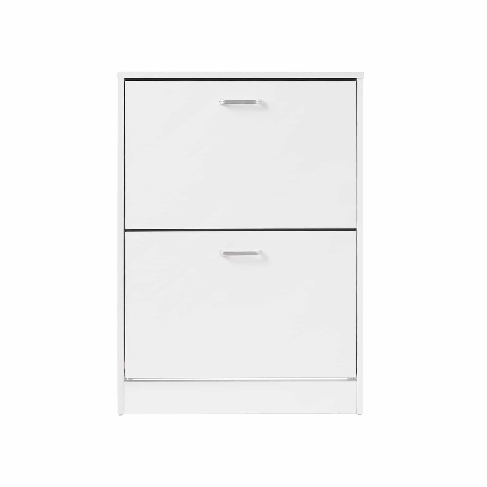Schuhschrank-2-Klappen-Weiss-LBC02WT-2lRsKLM6J7DLCJ Ordnung mit Stil: VASAGLE Schuhschrank – Platz für 8 Herrenschuhe im schmalen Flur