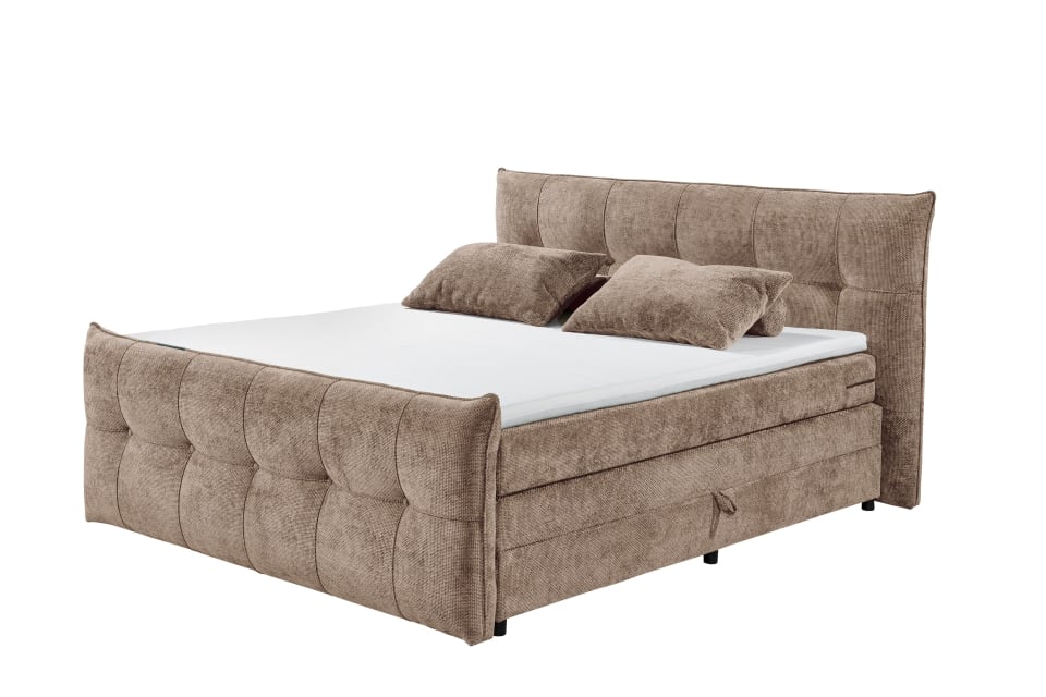 Boxspringbett Gallina 180x200 cm mit Bettkasten Mink HR30-Topper – Ed Exciting Design Boxspringbett Gallina 180x200 cm mit Bettkasten Mink HR30-Topper – Ed Exciting Design