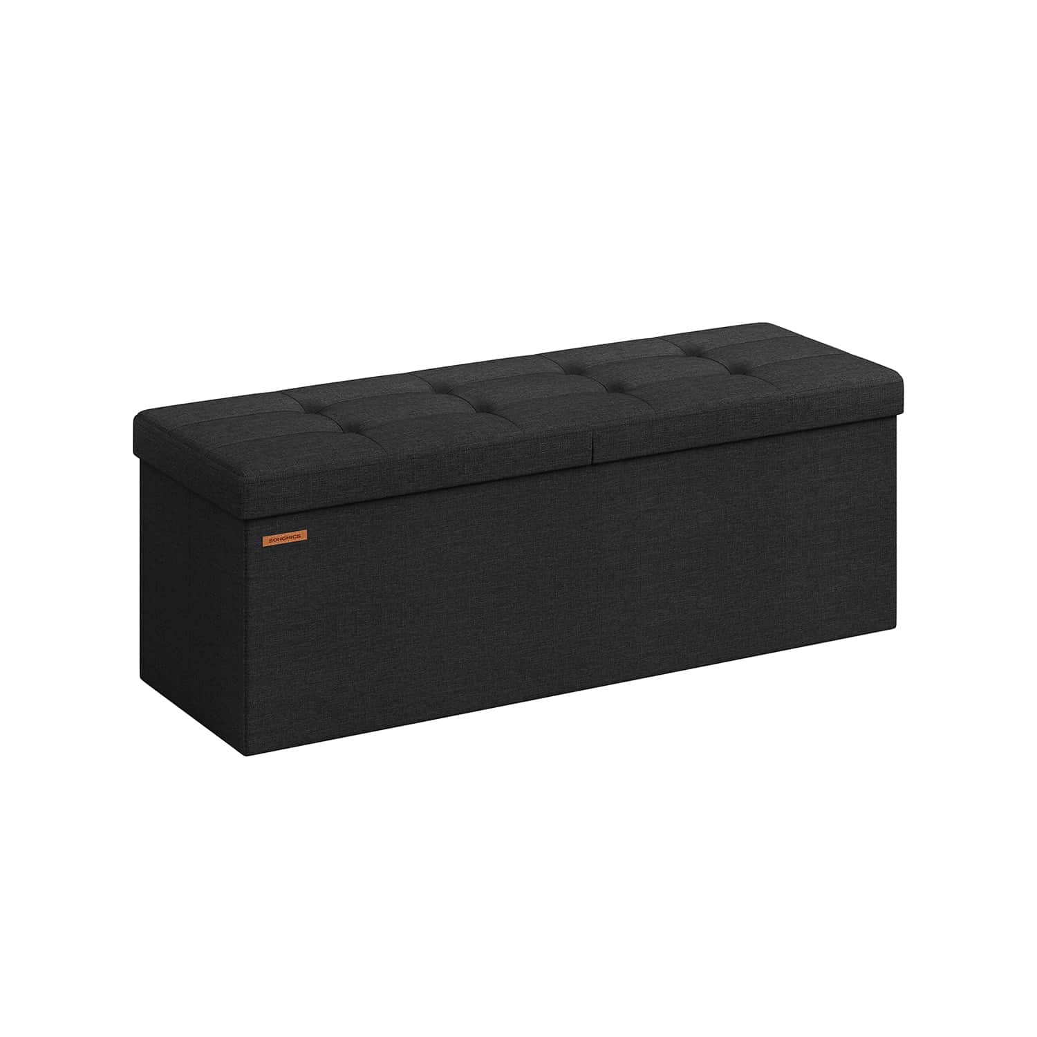Sitzbank mit Stauraum 38 x 110 x 38 cm tintenschwarz Sitzbank mit Stauraum 38 x 110 x 38 cm tintenschwarz