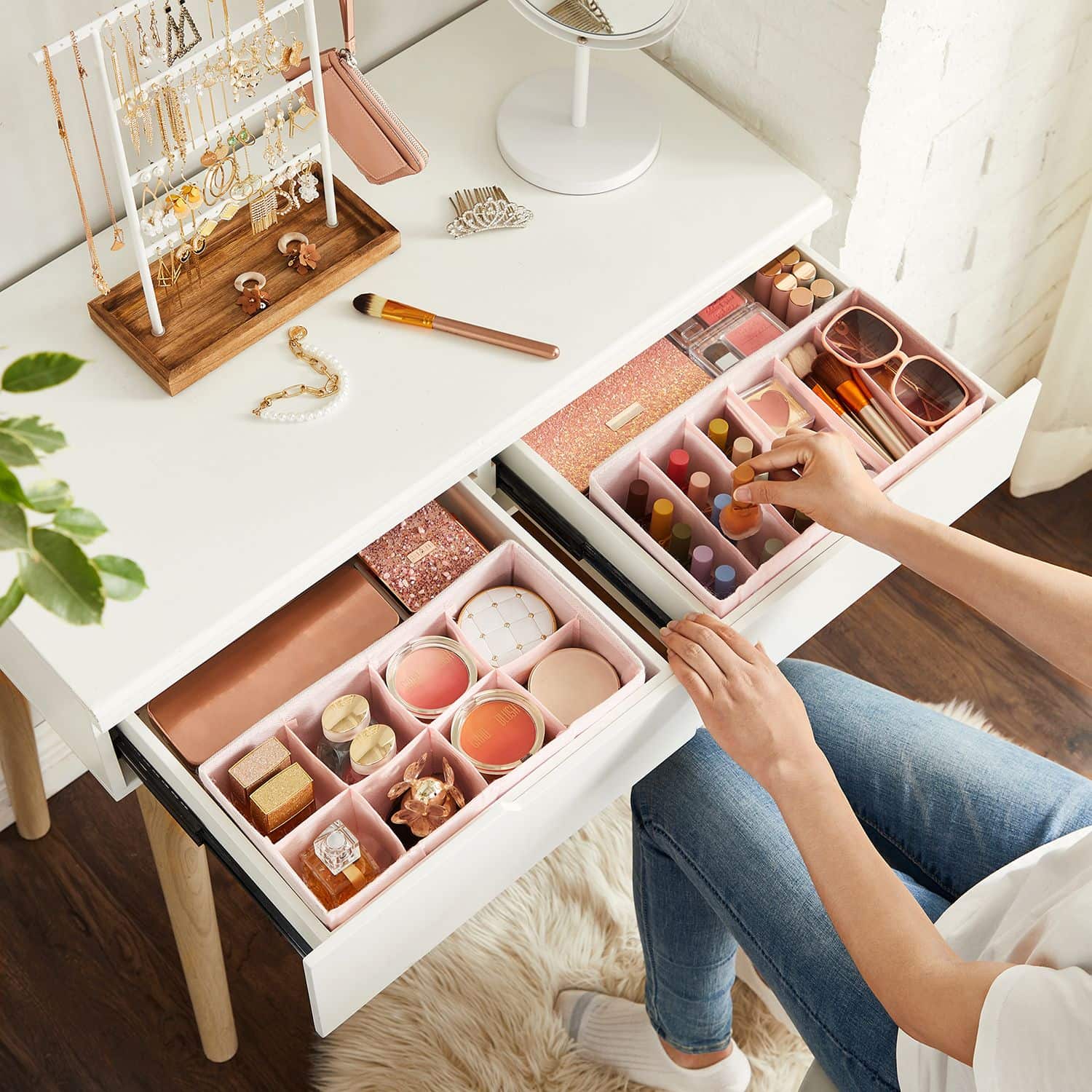 Unterwäsche-Organizer für BHs rosa-RUS008P01 Unterwäsche-Organizer für BHs rosa-RUS008P01