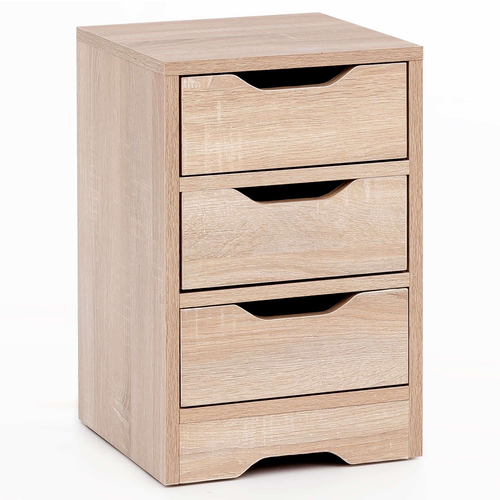 Nachtkonsole WL5.705 31x49x31 cm Sonoma mit 3 Schubladen Nachtkonsole WL5.705 31x49x31 cm Sonoma mit 3 Schubladen