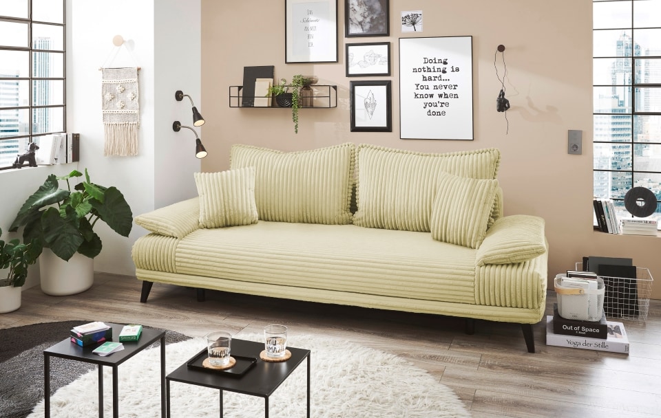 Carla_Ambience_allgemein_1 Carla's Charme: Das Ed Exciting Design Sofa in Ivory – Elegantes Schlafsofa mit Ambience Cord Bezug und Schlaffunktion