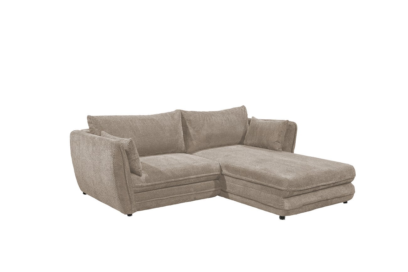 Eckschlafsofa in taupe – Stanley – ED Exciting Design