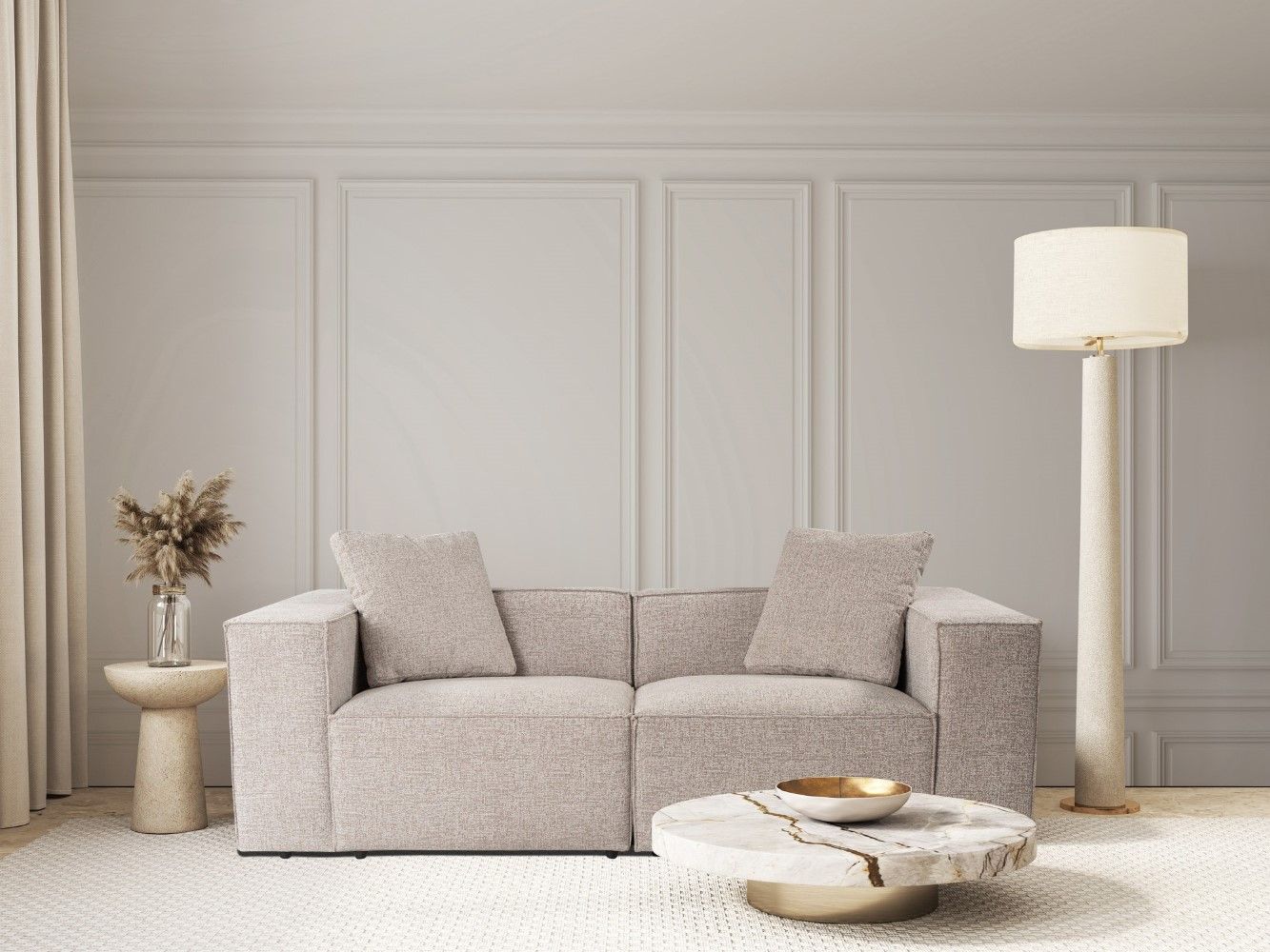 Sofa Lora 2-Sitzer Flachgewebe – wählbar in 3 Farben Sofa Lora 2-Sitzer Flachgewebe – wählbar in 3 Farben
