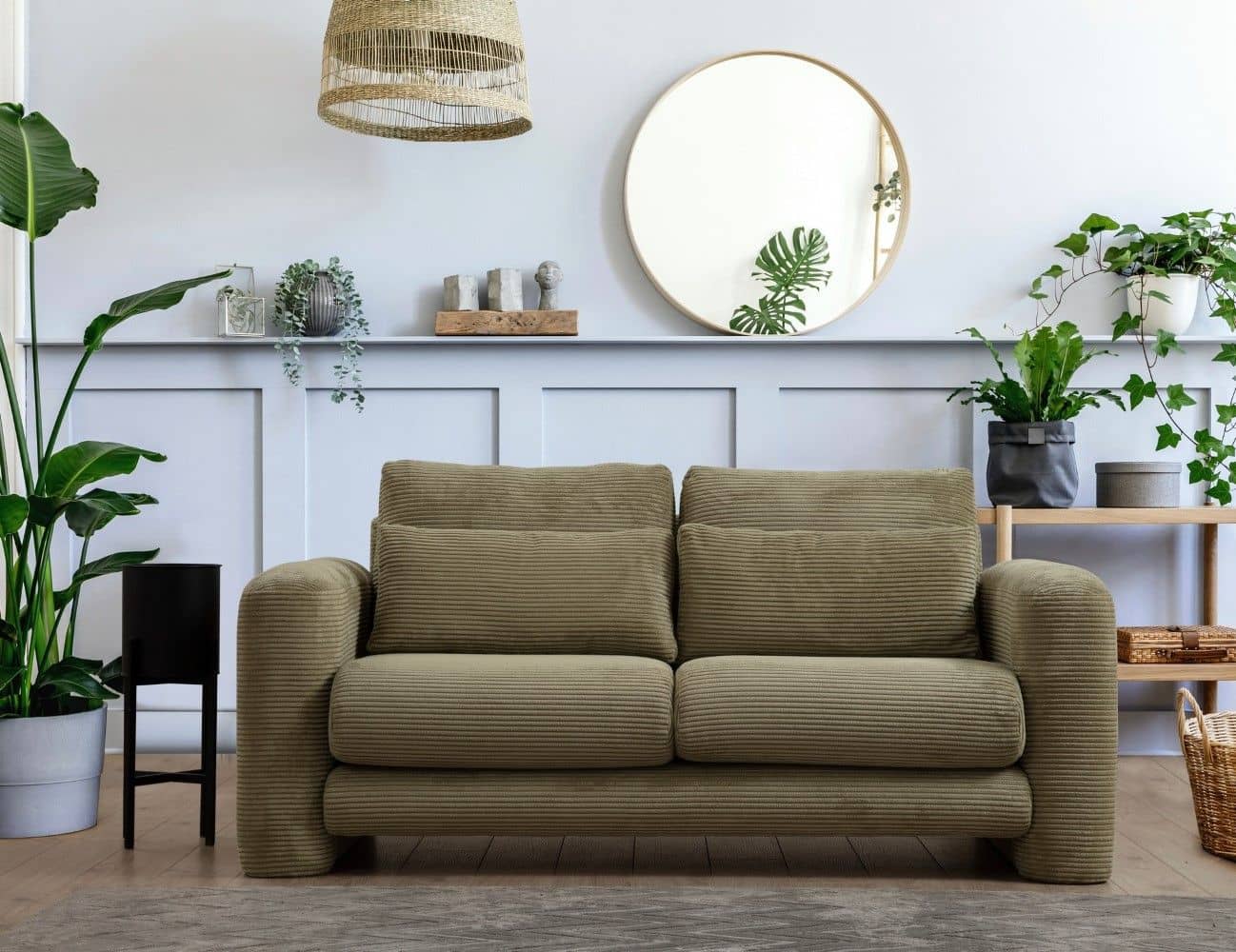 2-Sitzer Sofa Lily Breitcord in Beige – Modernes Design 2-Sitzer Sofa Lily Breitcord in Beige – Modernes Design