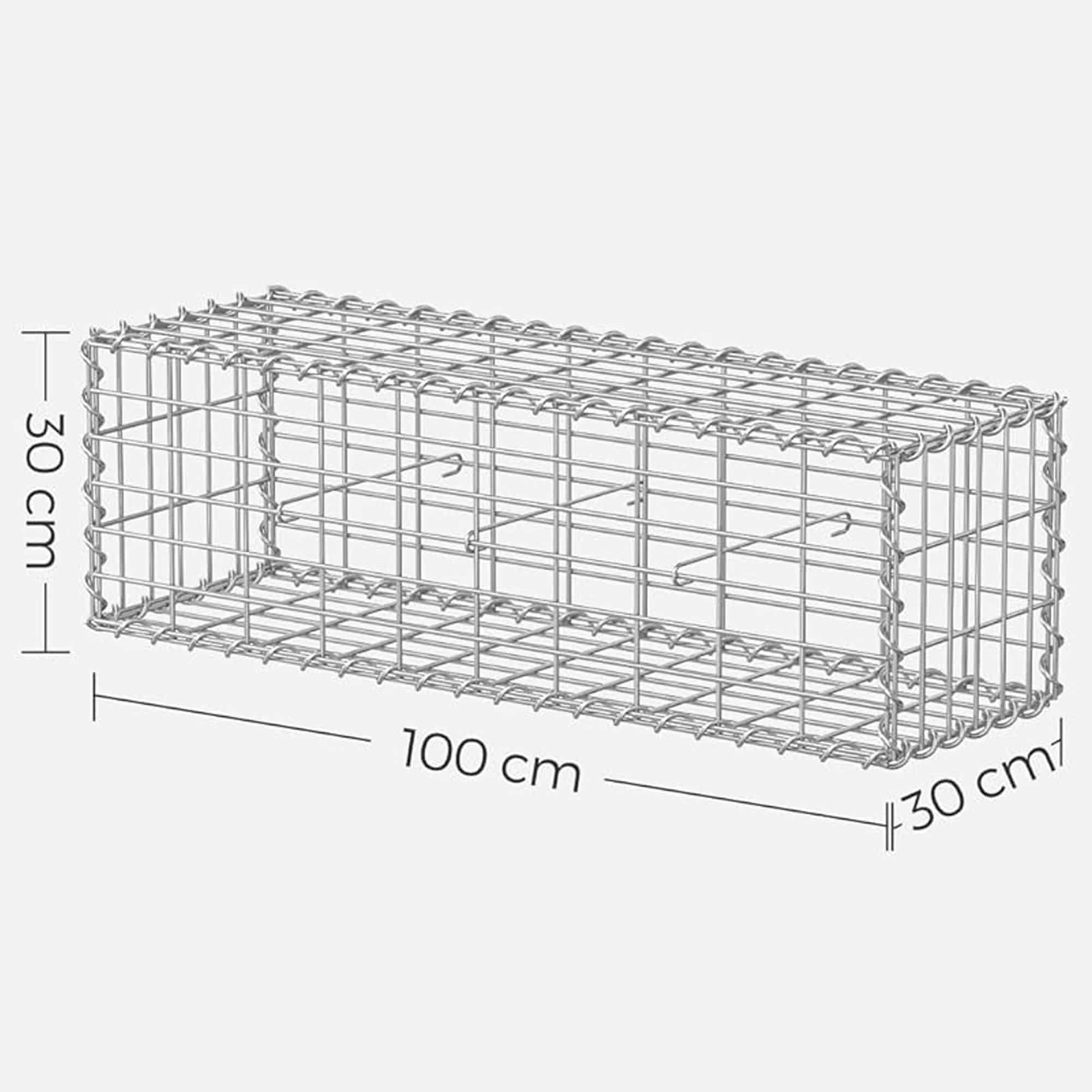 Gabionenkörbe mit 5 x 10 cm Maschenweite für Steine 2er Set Gabionenkörbe mit 5 x 10 cm Maschenweite für Steine 2er Set