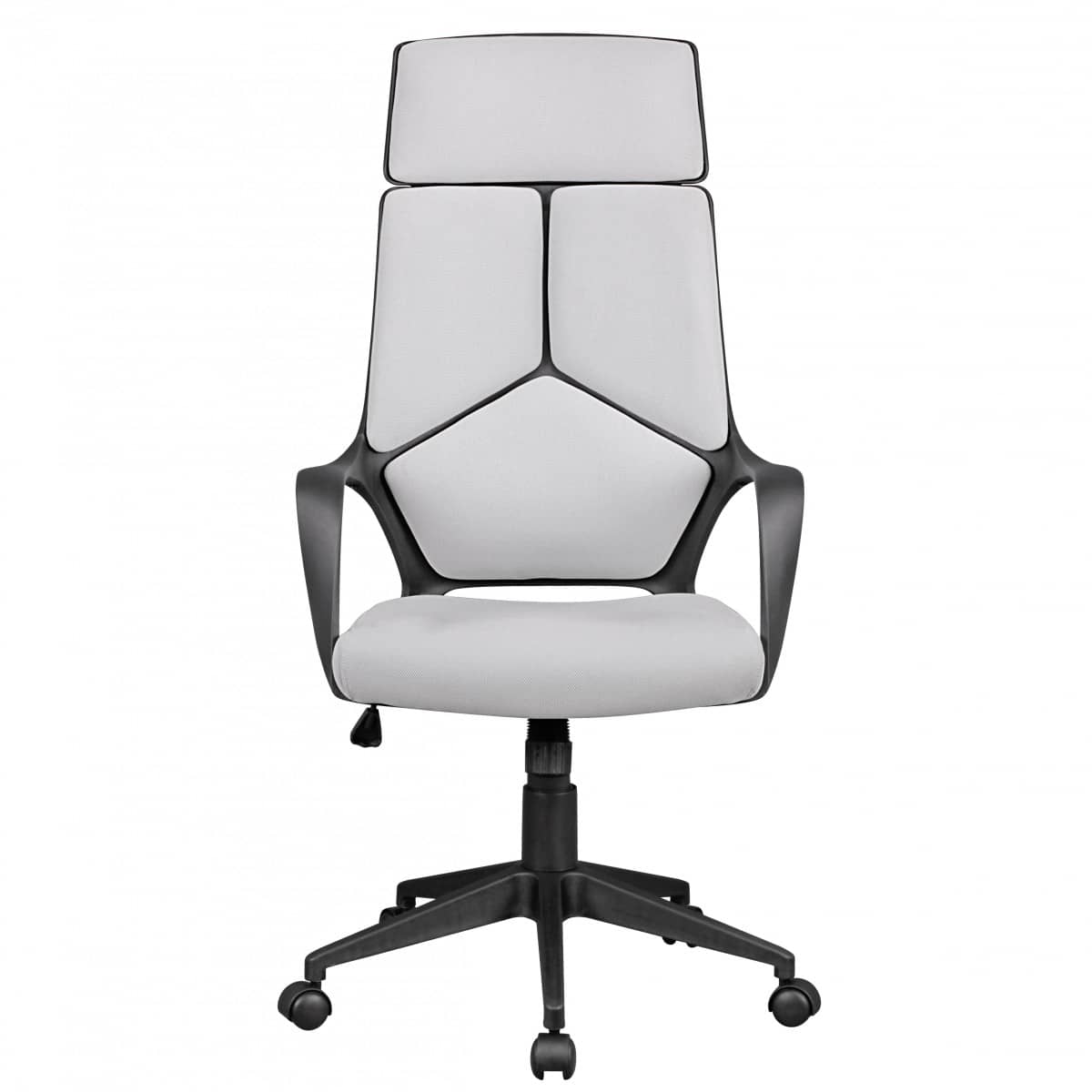 Bürostuhl Stoffbezug Hellgrau Schreibtischstuhl Design Chefsessel Drehstuhl Wippmechanik & Armlehne Bürostuhl Stoffbezug Hellgrau Schreibtischstuhl Design Chefsessel Drehstuhl Wippmechanik & Armlehne