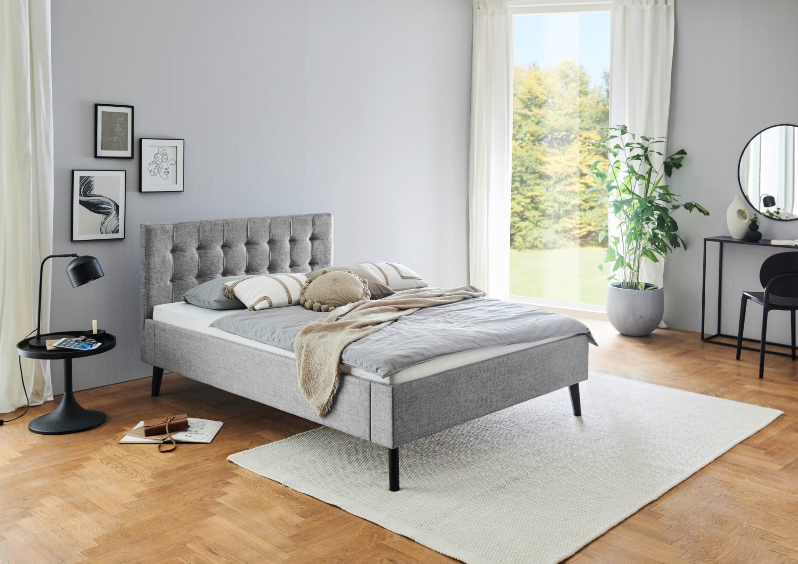 Polsterbett Empire by Meise – Modernes Designerbett in Grau , Mikrofaserbezug, wählbare Größe 140x200 cm , stabiles Bettgestell ohne Lattenrost & Matratze Polsterbett Empire by Meise – Modernes Designerbett in Grau , Mikrofaserbezug, wählbare Größe 140x200 cm , stabiles Bettgestell ohne Lattenrost & Matratze