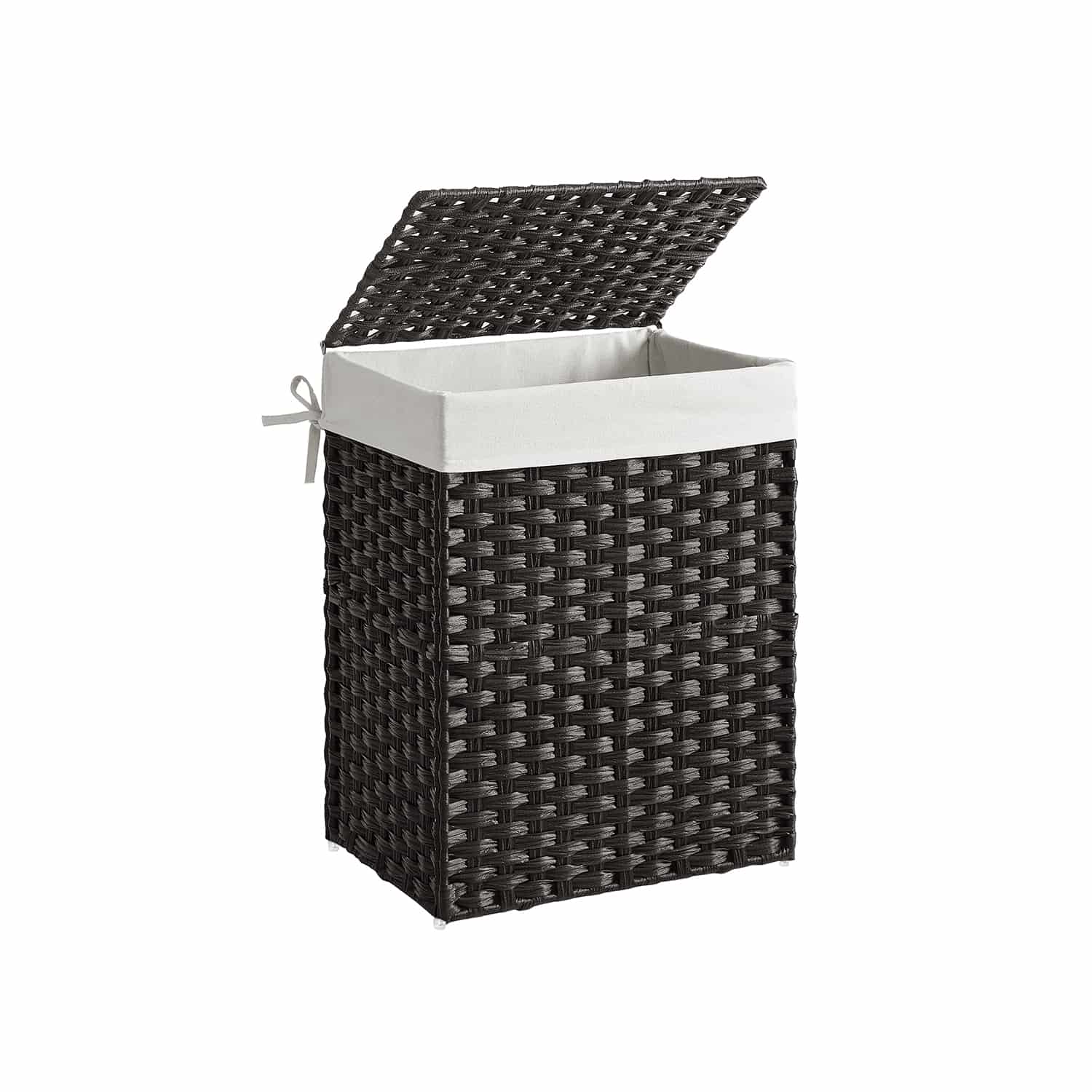 Wäschekorb aus Polyrattan Schwarz-LCB51BK Wäschekorb aus Polyrattan Schwarz-LCB51BK