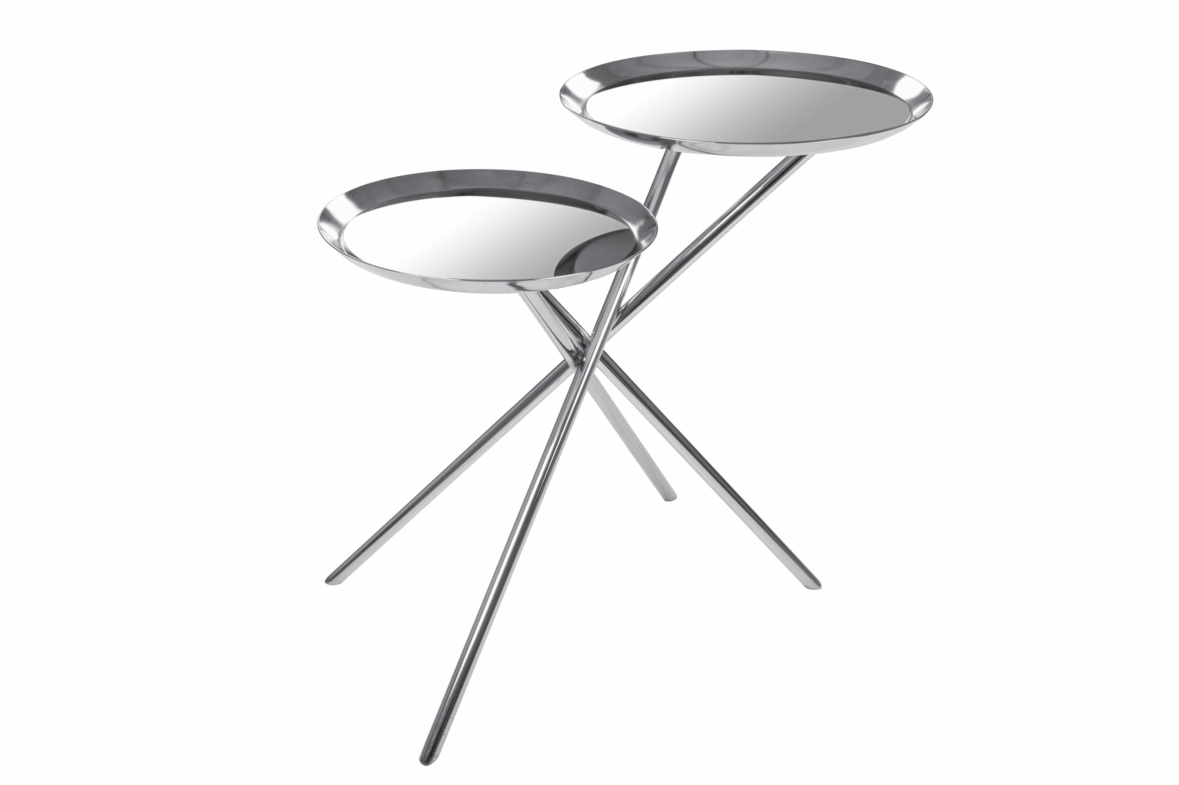 Beistelltisch Ella 110 Silber Beistelltisch Ella 110 Silber