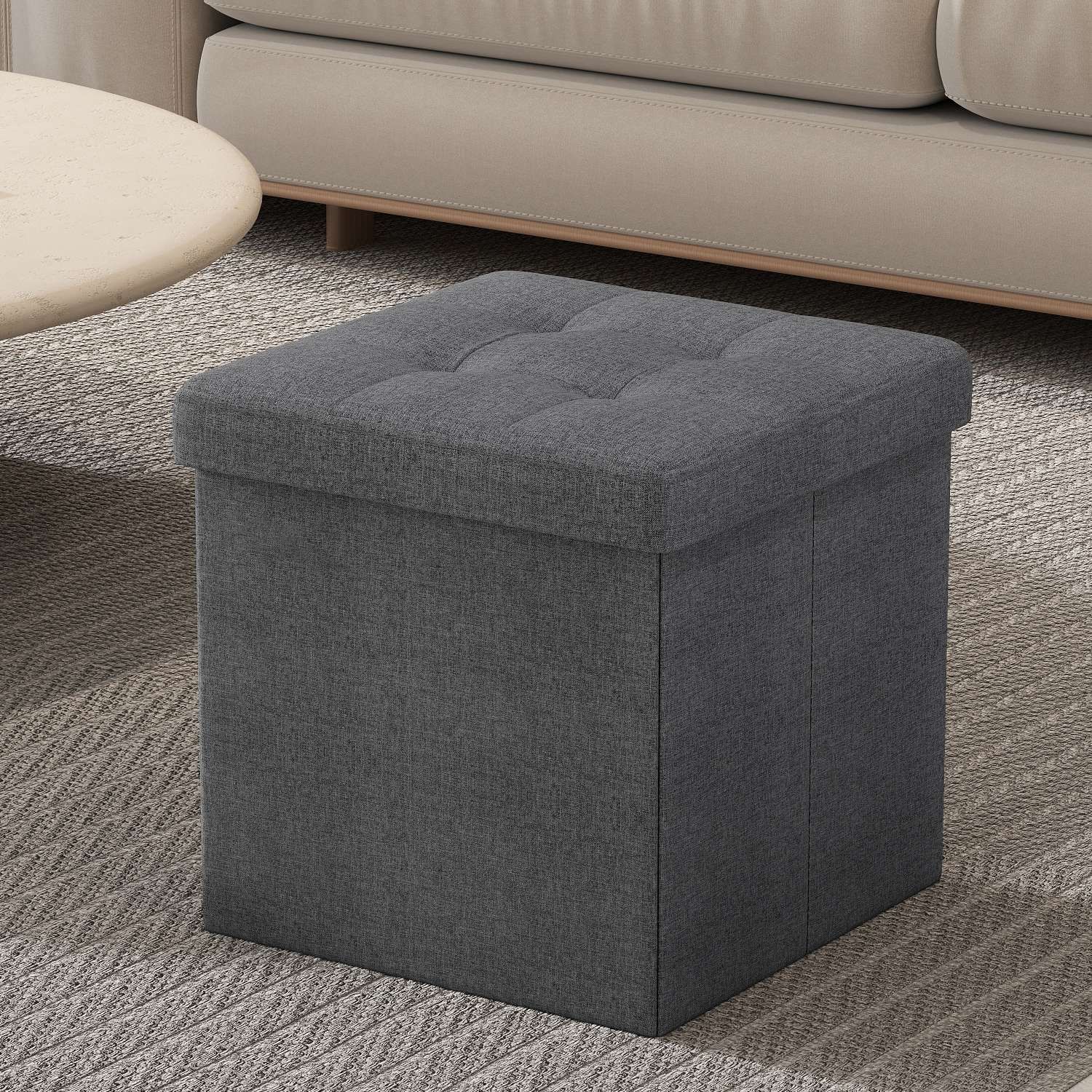 Kleiner Sitzwürfel Dunkelgrau Kleiner Sitzwürfel Dunkelgrau