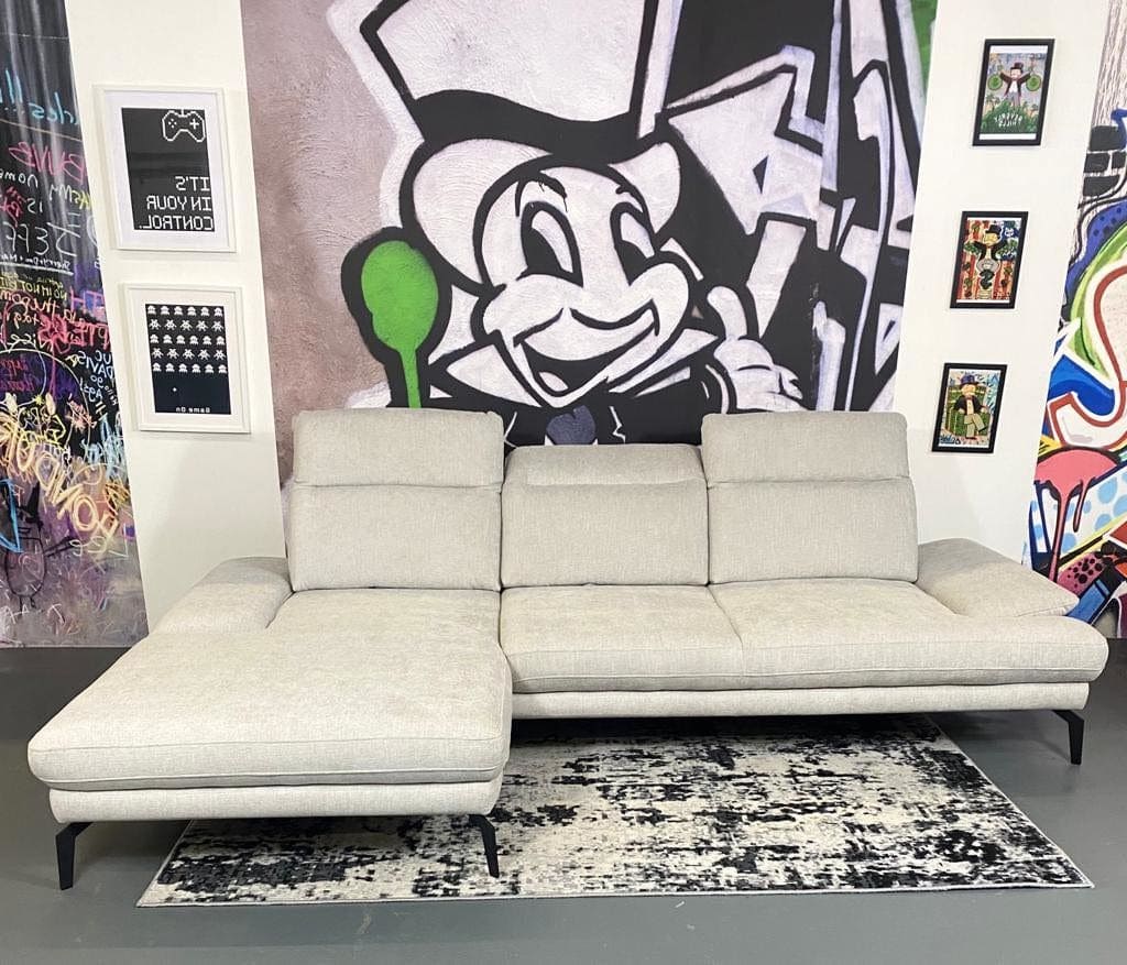 Ecksofa Rubio Sand – Fotomodell mit Sitztiefenverstellung Ecksofa Rubio Sand – Fotomodell mit Sitztiefenverstellung