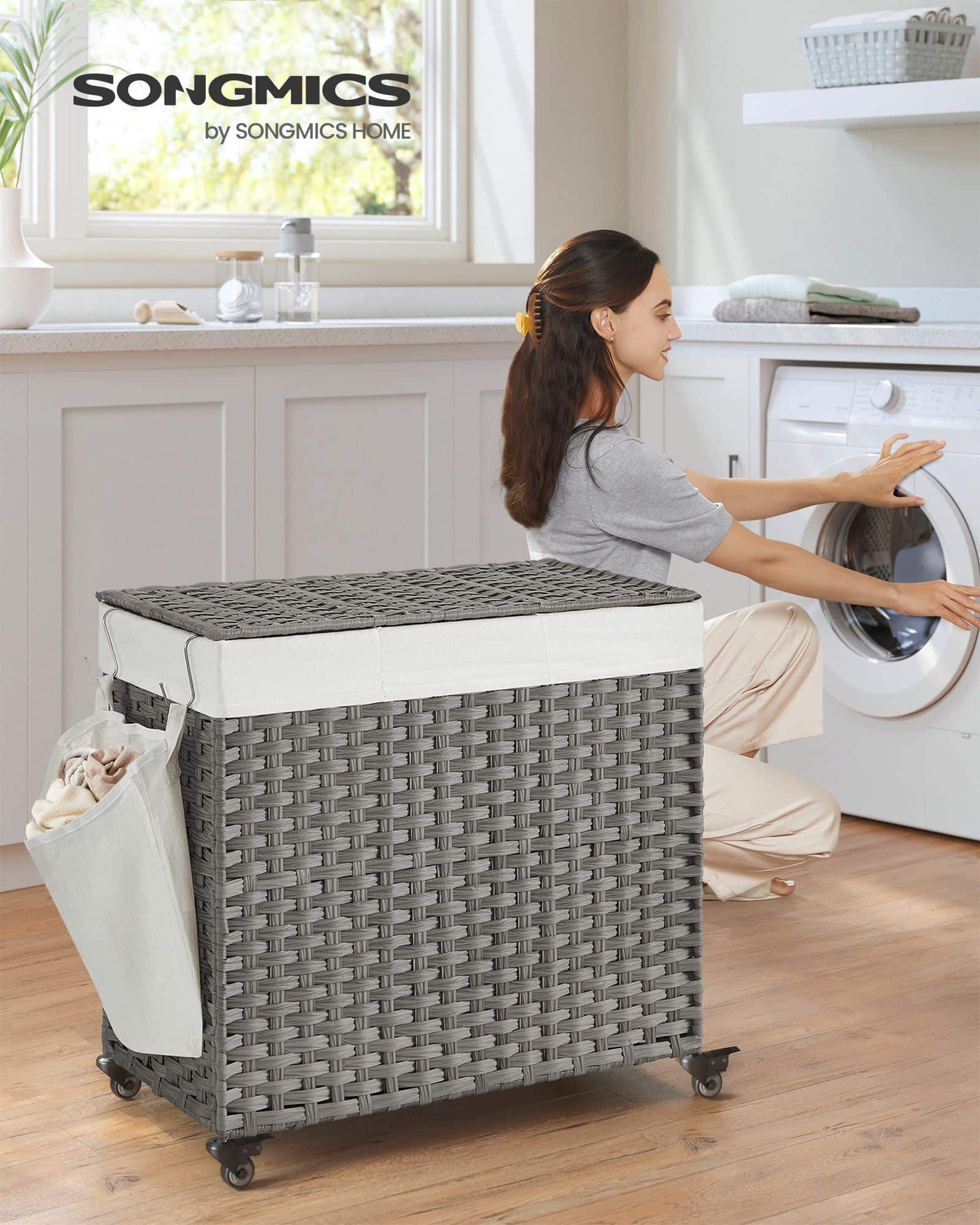 Wäschekorb mit Rollen-LCB363G01 Wäschekorb mit Rollen-LCB363G01