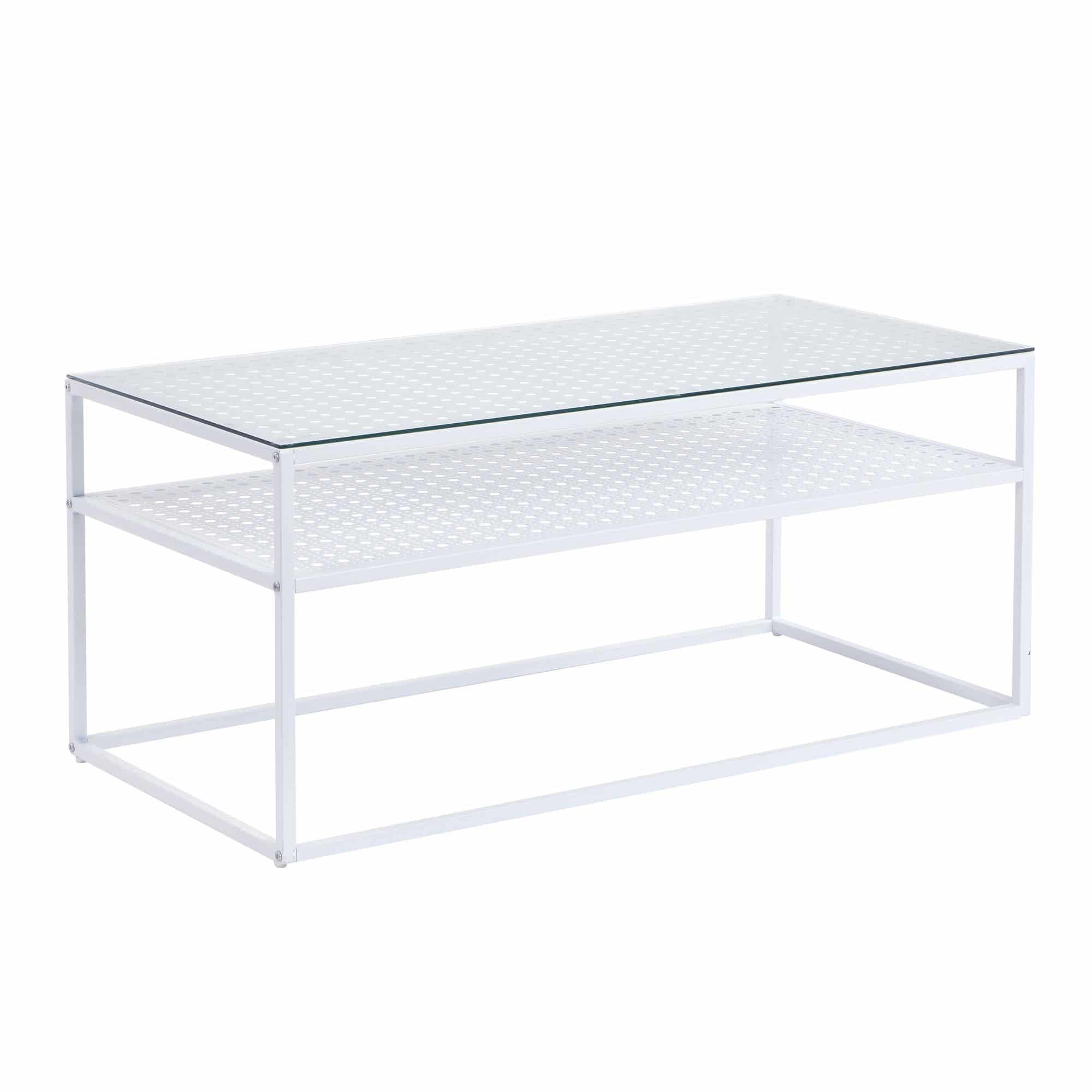Couchtisch Glas Rechteckig 100 cm Weiß Couchtisch Glas Rechteckig 100 cm Weiß