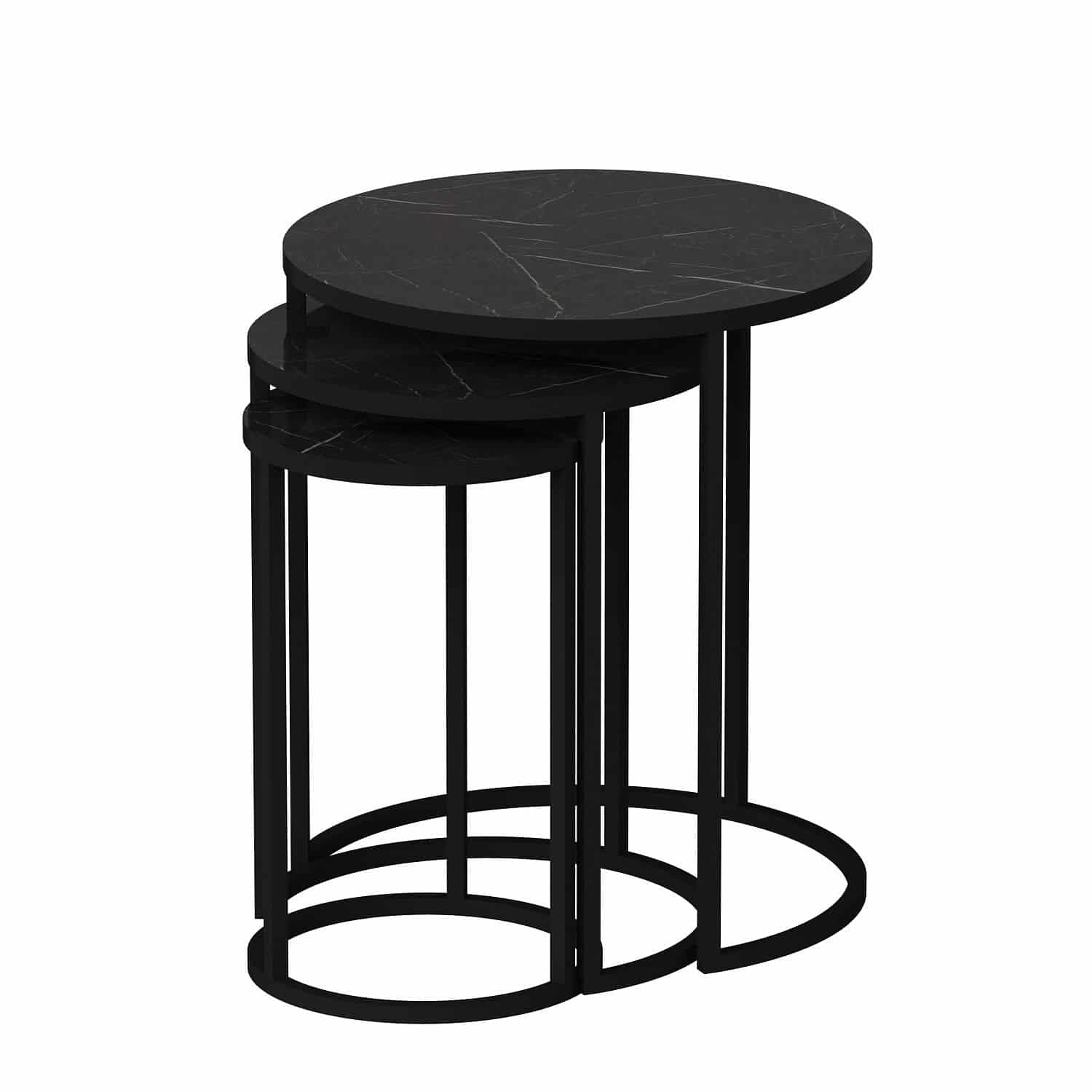 Gloria - schwarz - 3er Satztisch