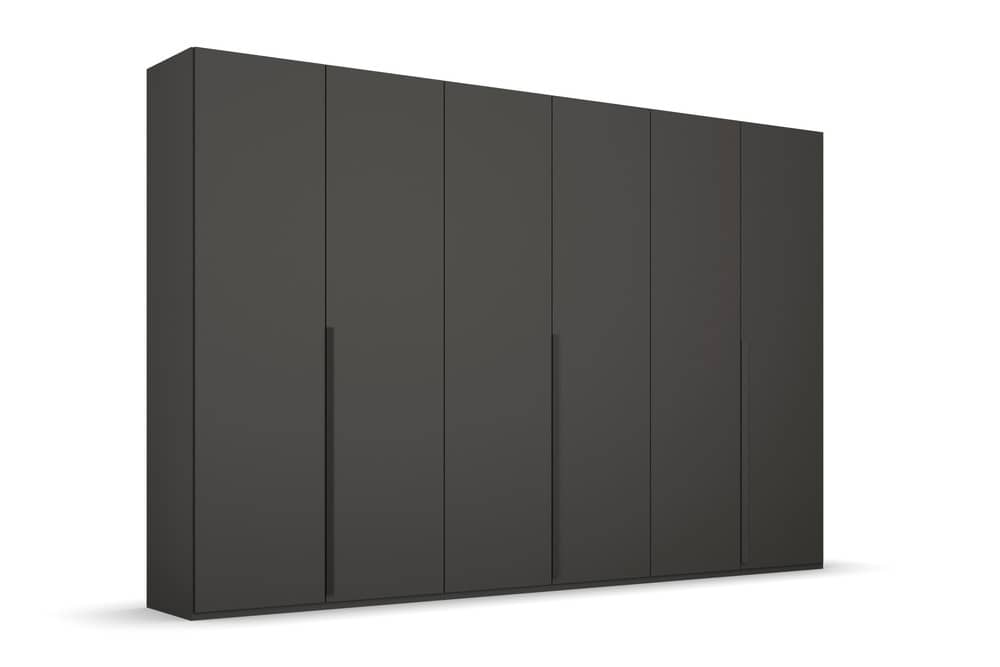 6-türiger Kleiderschrank Purisma von Rauch – Drehtürschrank in Alpinweiß, Graphit oder Seidengrau mit Schubkasteneinsatz, Innenspiegel und Krawattenhalter 6-türiger Kleiderschrank Purisma von Rauch – Drehtürschrank in Alpinweiß, Graphit oder Seidengrau mit Schubkasteneinsatz, Innenspiegel und Krawattenhalter