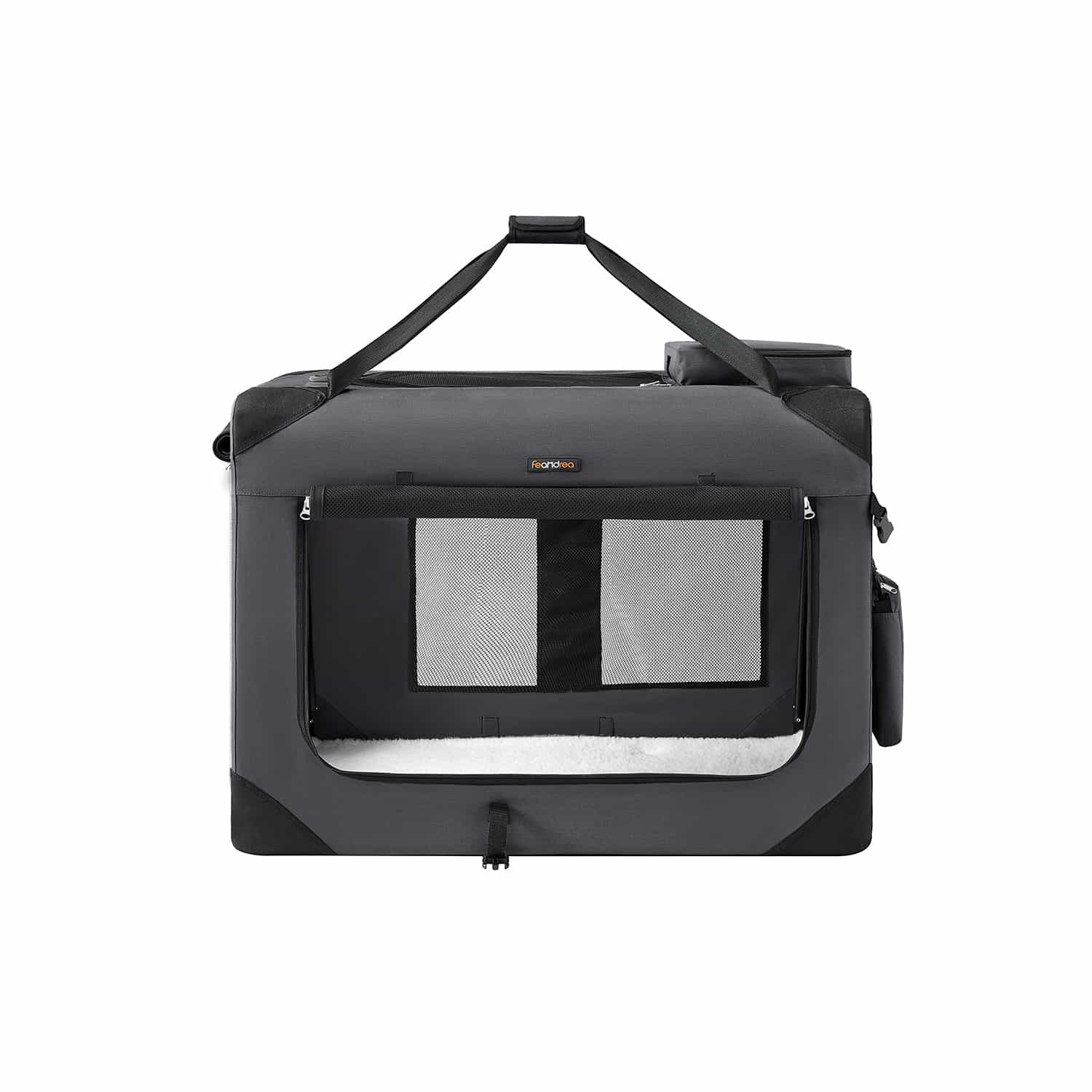 Hundebox faltbar Metallrahmen mit Griffen grau-PDC90G01 Hundebox faltbar Metallrahmen mit Griffen grau-PDC90G01