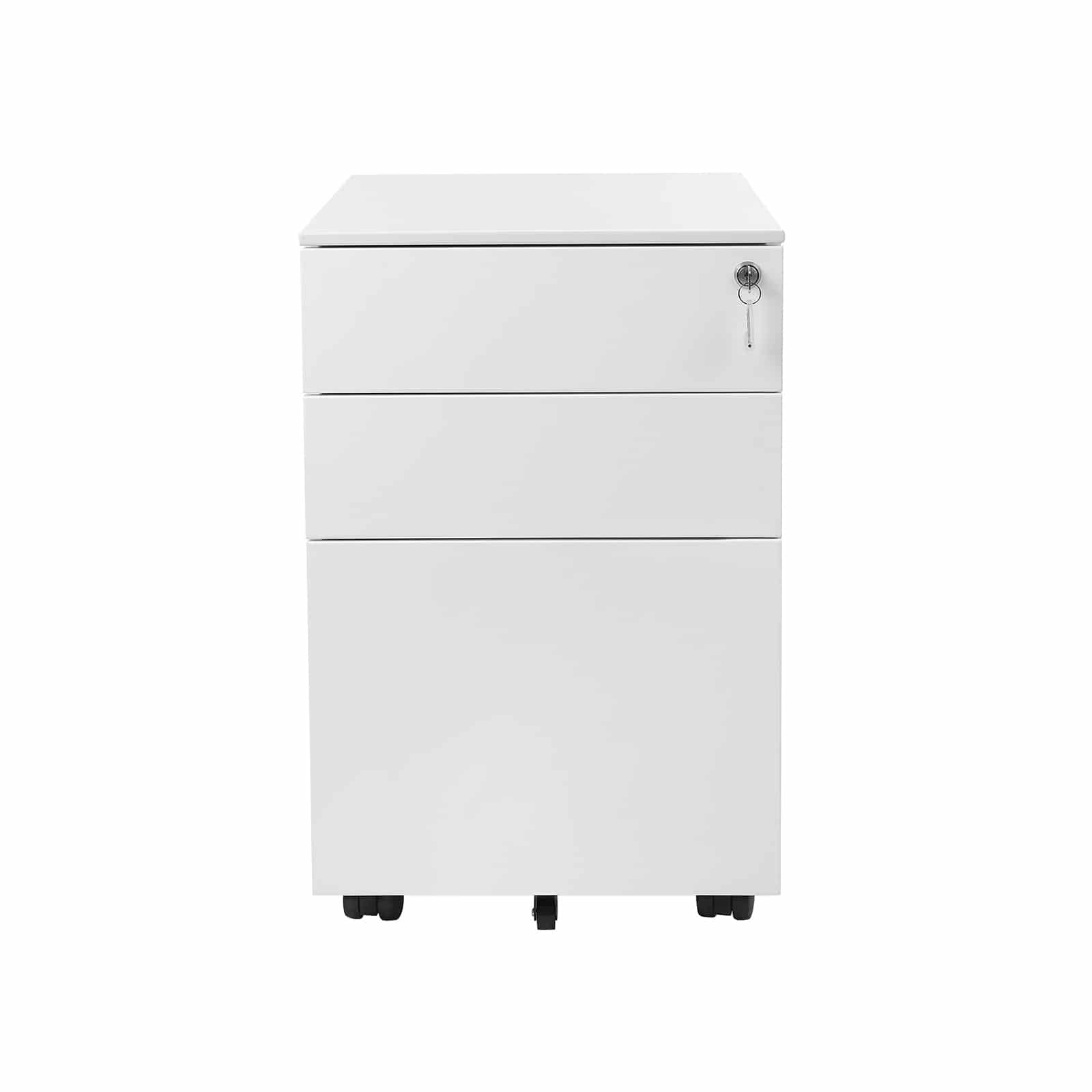 Rollcontainer 3 Schubladen Weiß-OFC60WT Rollcontainer 3 Schubladen Weiß-OFC60WT