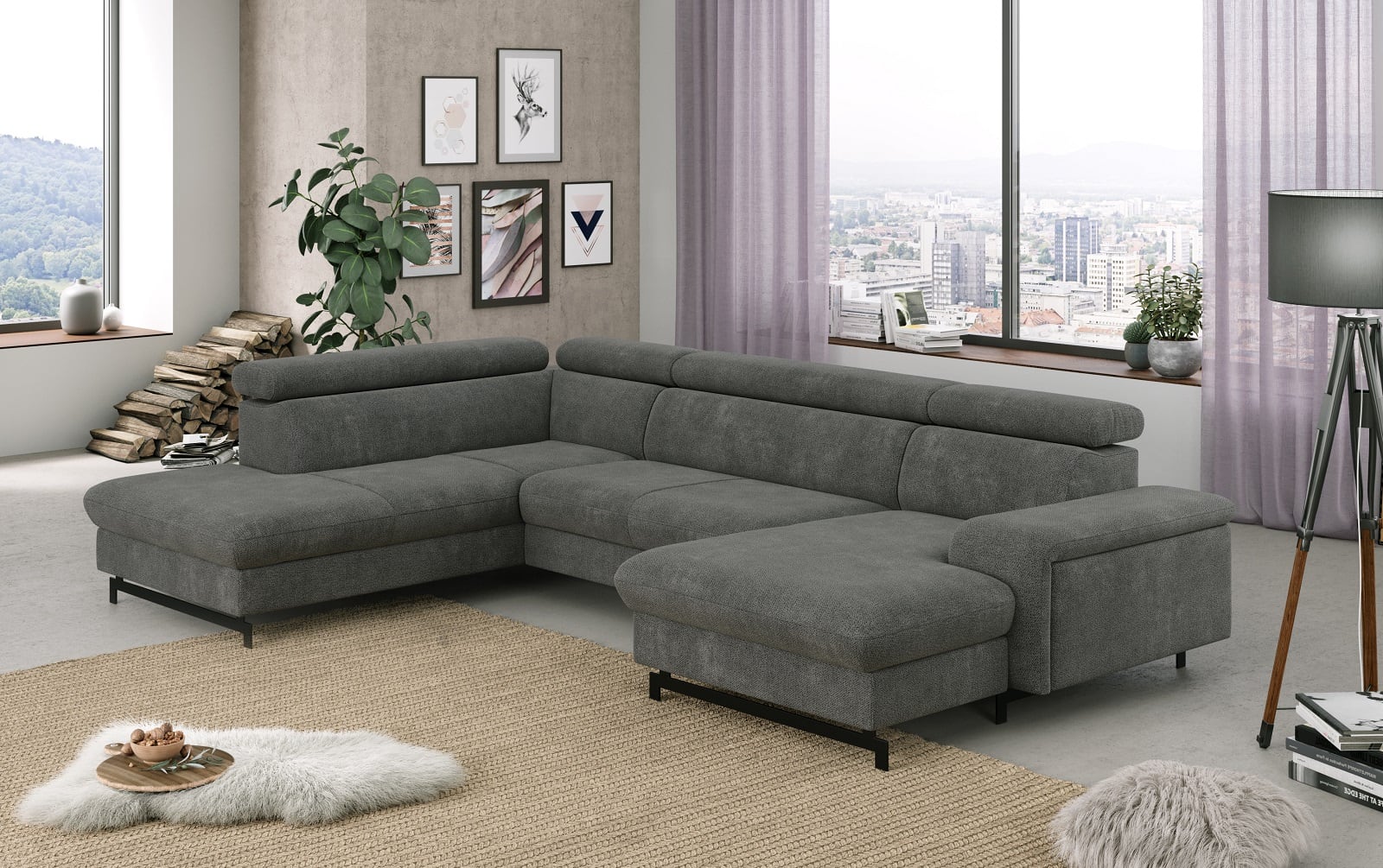 Emma Wohnlandschaft mit Schlaffunktion und Bettkasten - Cotta Emma Wohnlandschaft mit Schlaffunktion und Bettkasten - Cotta