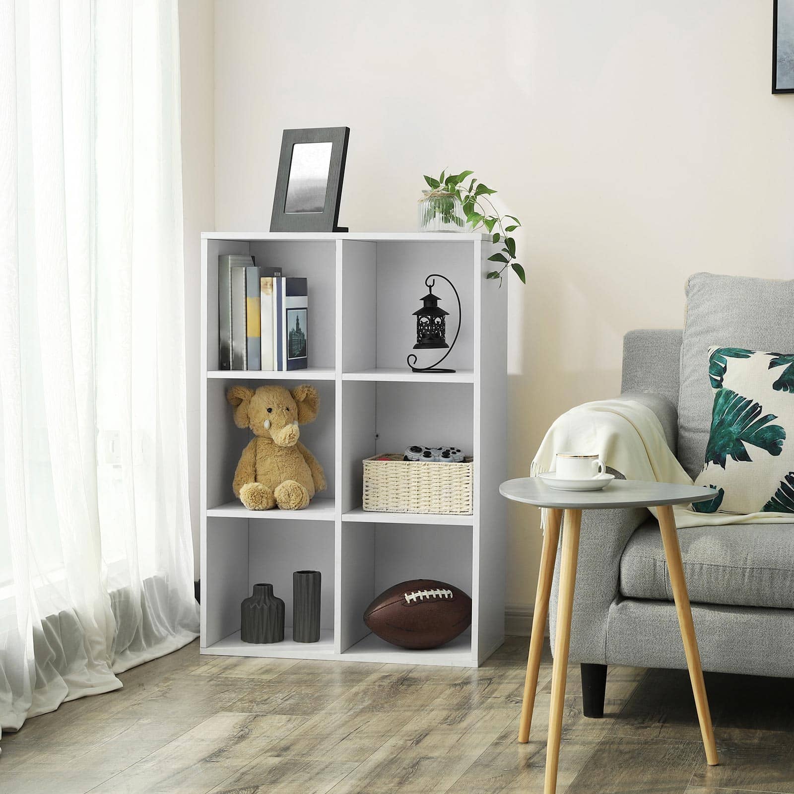Bücherregal 6 Fächer Weiß-LBC203D Bücherregal 6 Fächer Weiß-LBC203D