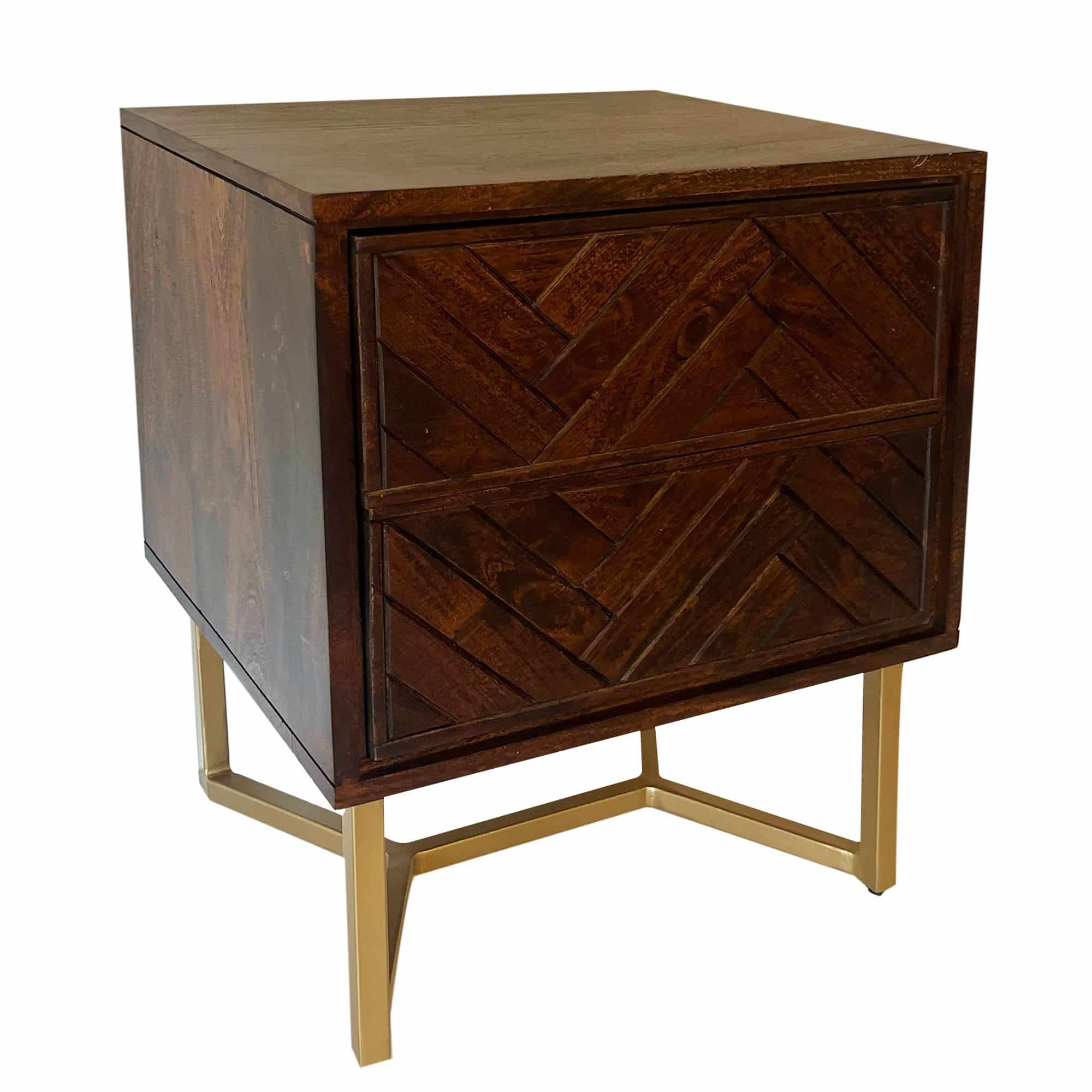 Nachttisch Akazie Massivholz 45x40x57 cm Nachtschrank Boxspringbett Nachttisch Akazie Massivholz 45x40x57 cm Nachtschrank Boxspringbett